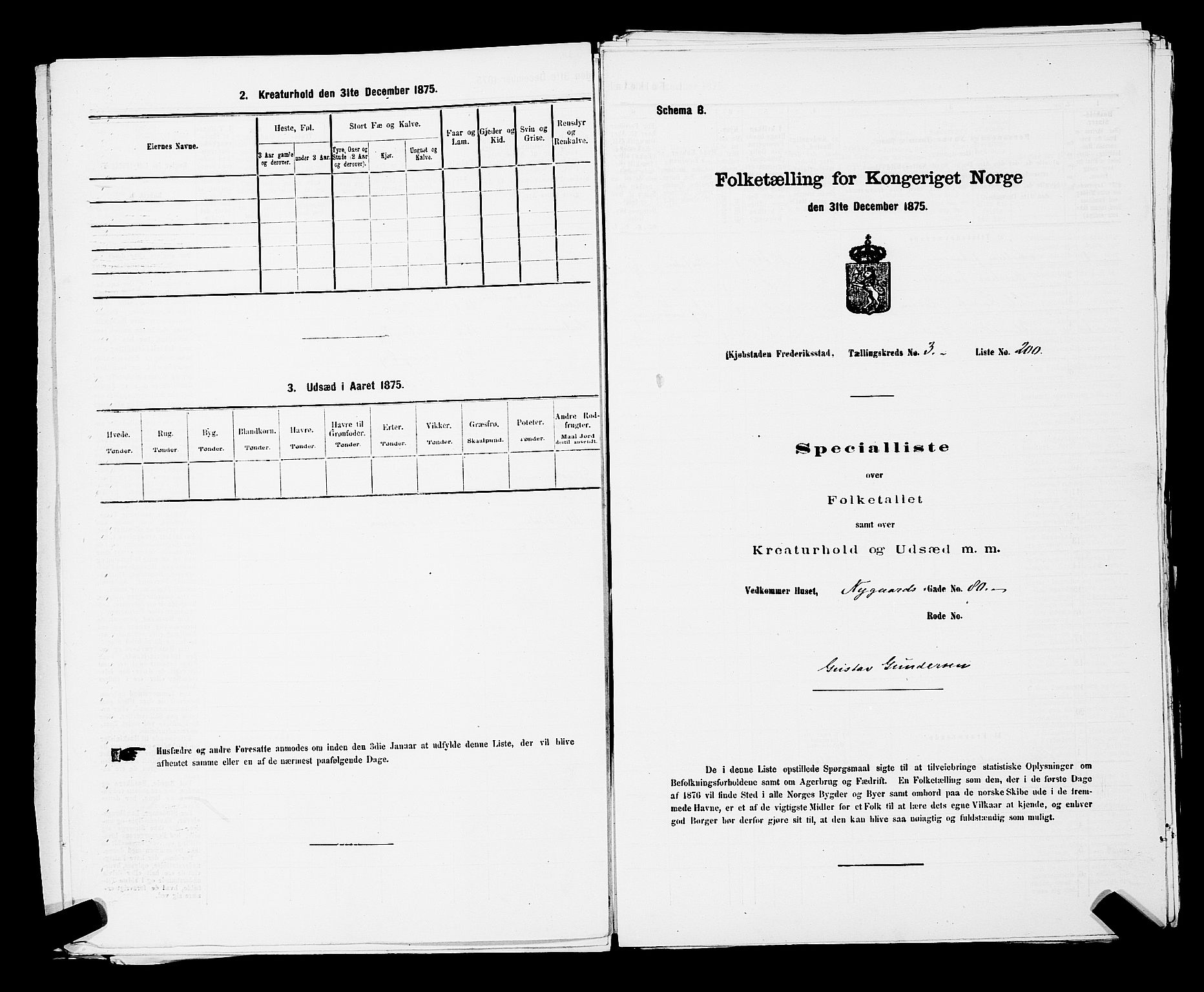 RA, Folketelling 1875 for 0103B Fredrikstad prestegjeld, Fredrikstad kjøpstad, 1875, s. 342