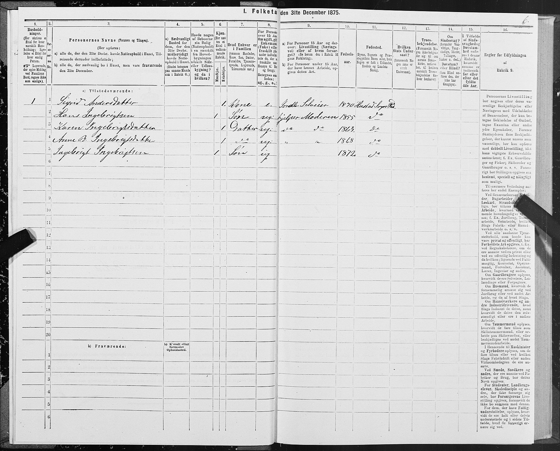 SAT, Folketelling 1875 for 1549P Bud prestegjeld, 1875, s. 1006