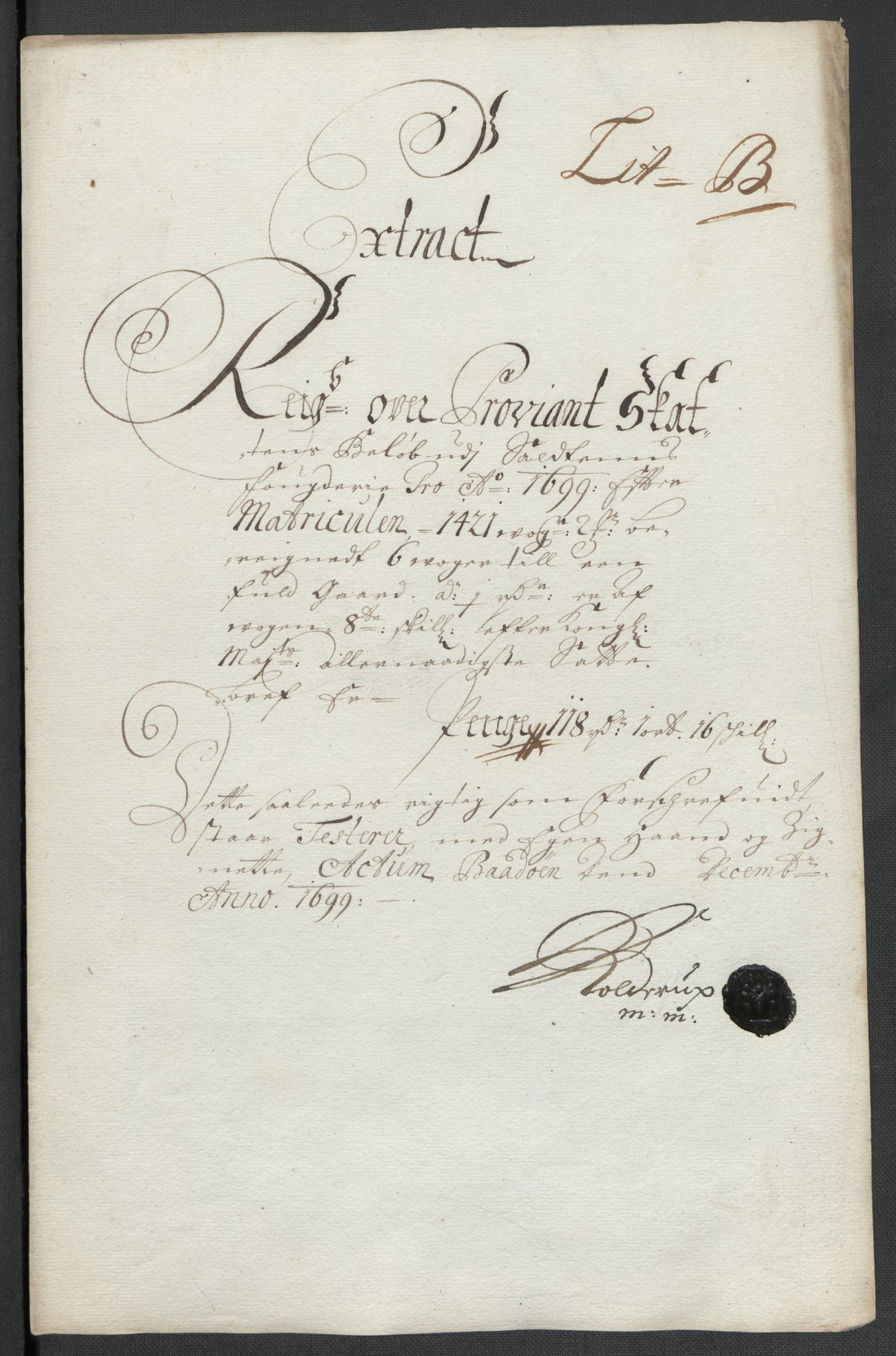 Rentekammeret inntil 1814, Reviderte regnskaper, Fogderegnskap, RA/EA-4092/R66/L4579: Fogderegnskap Salten, 1697-1700, s. 257