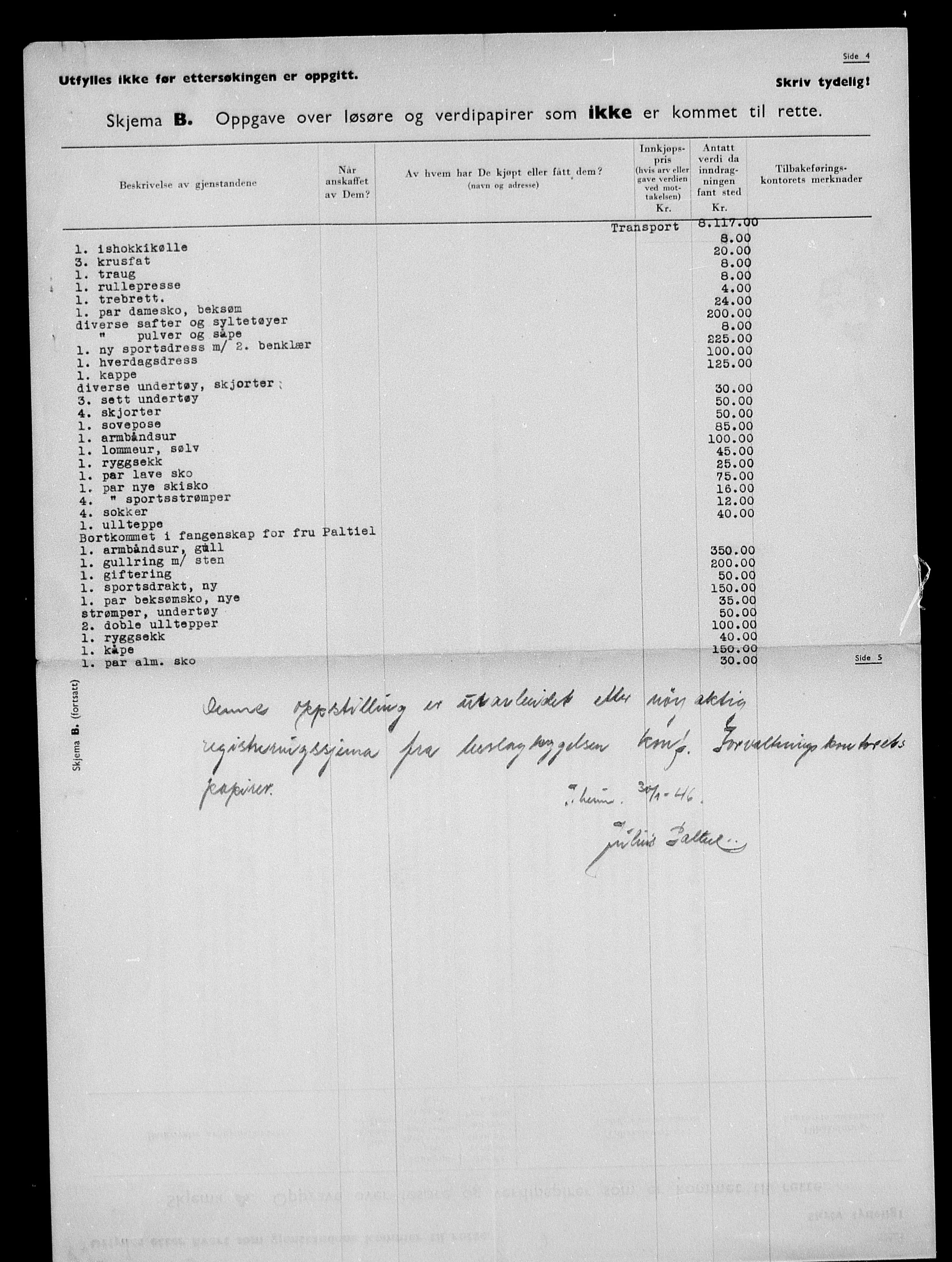 Justisdepartementet, Tilbakeføringskontoret for inndratte formuer, AV/RA-S-1564/H/Hc/Hca/L0906: --, 1945-1947, s. 374