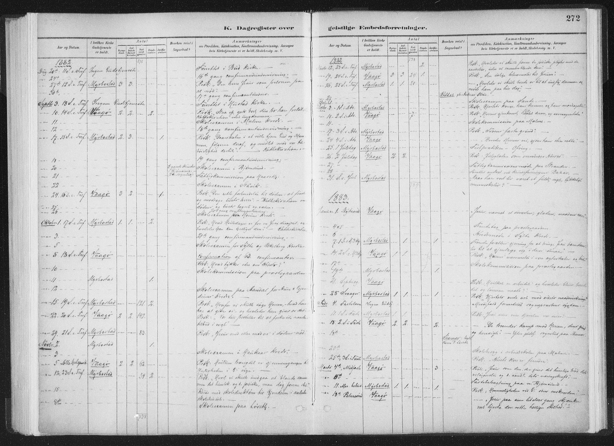 Ministerialprotokoller, klokkerbøker og fødselsregistre - Møre og Romsdal, SAT/A-1454/564/L0740: Ministerialbok nr. 564A01, 1880-1899, s. 272