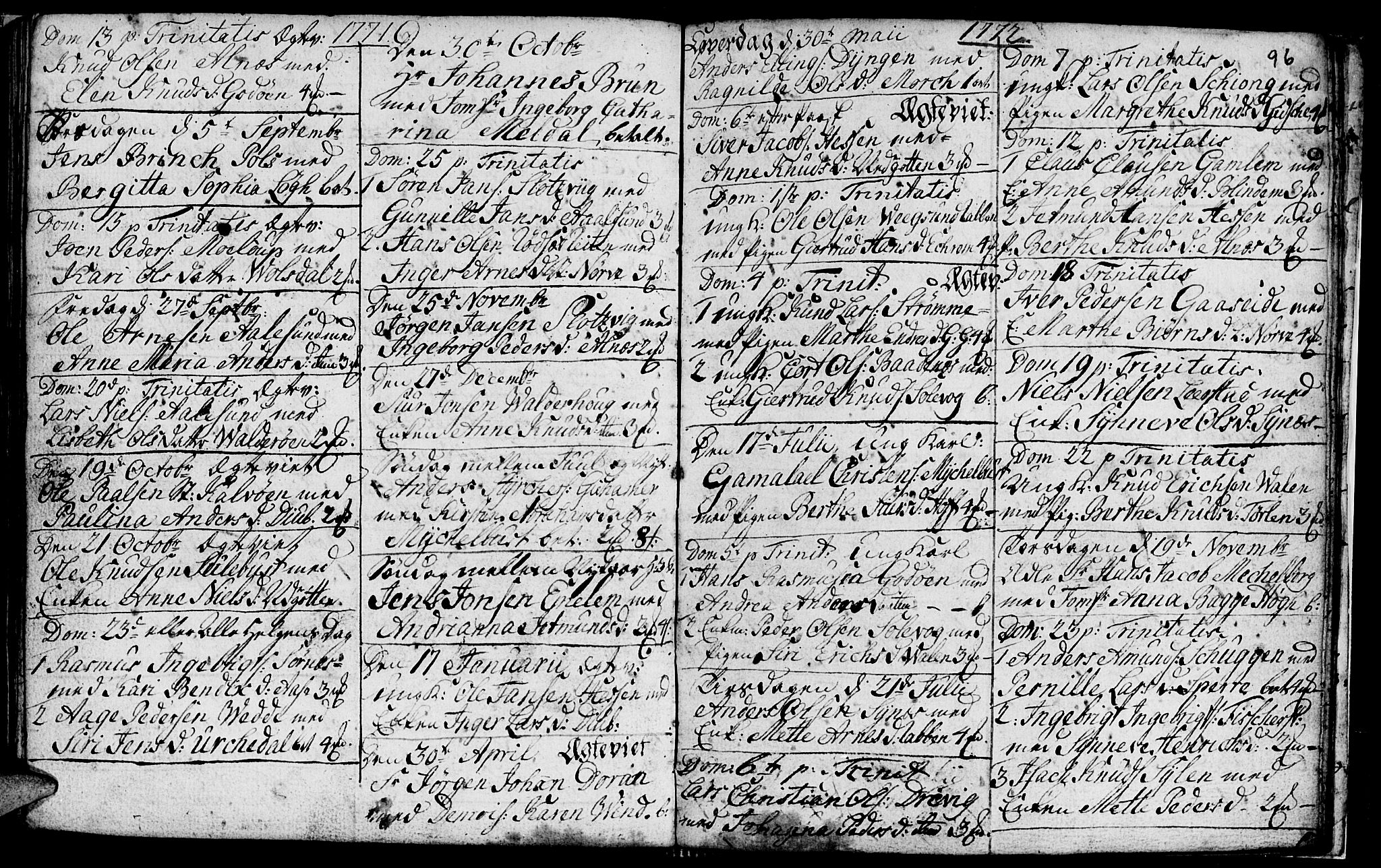 Ministerialprotokoller, klokkerbøker og fødselsregistre - Møre og Romsdal, AV/SAT-A-1454/528/L0420: Klokkerbok nr. 528C01, 1764-1784, s. 96