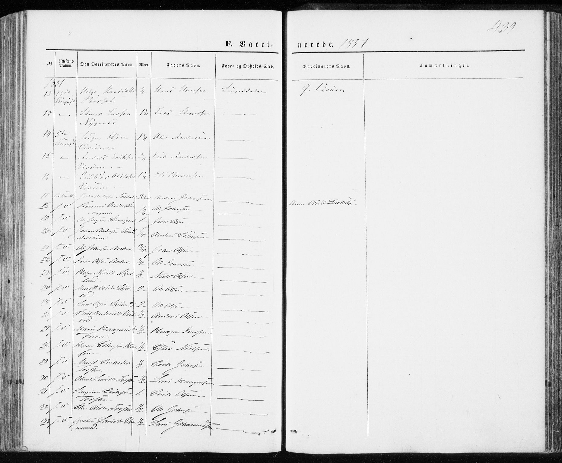 Ministerialprotokoller, klokkerbøker og fødselsregistre - Møre og Romsdal, AV/SAT-A-1454/590/L1013: Ministerialbok nr. 590A05, 1847-1877, s. 439