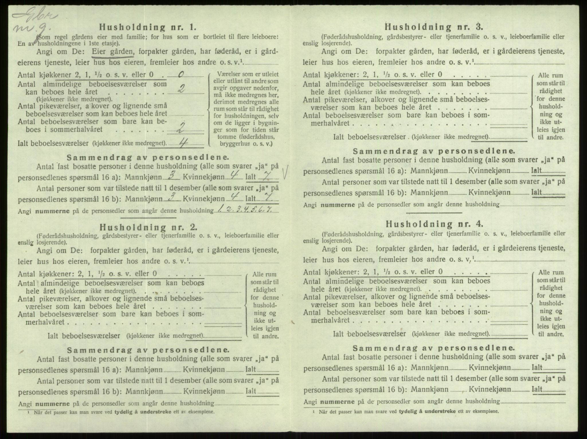 SAB, Folketelling 1920 for 1443 Eid herred, 1920, s. 848