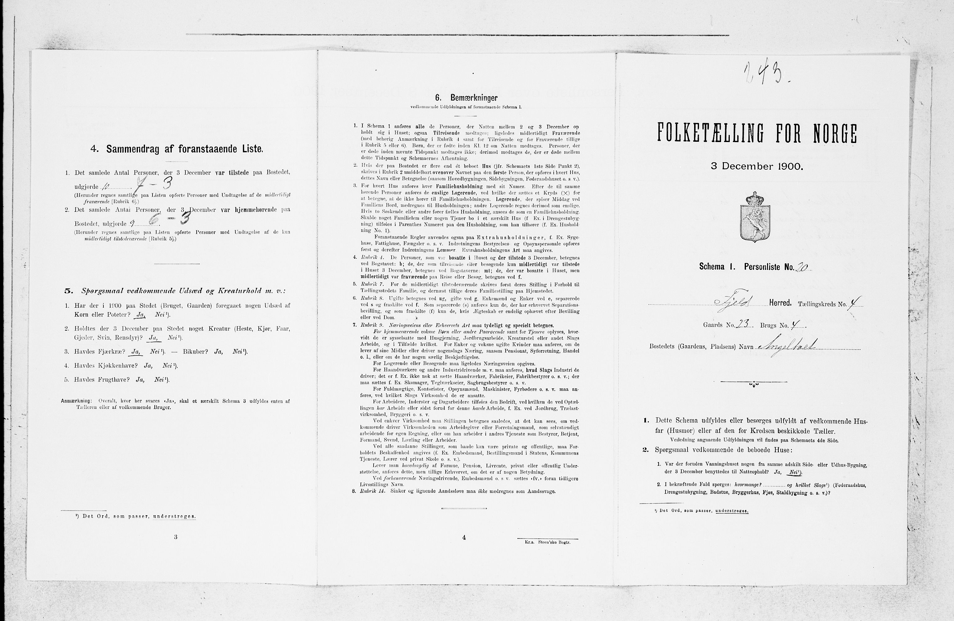 SAB, Folketelling 1900 for 1246 Fjell herred, 1900, s. 476