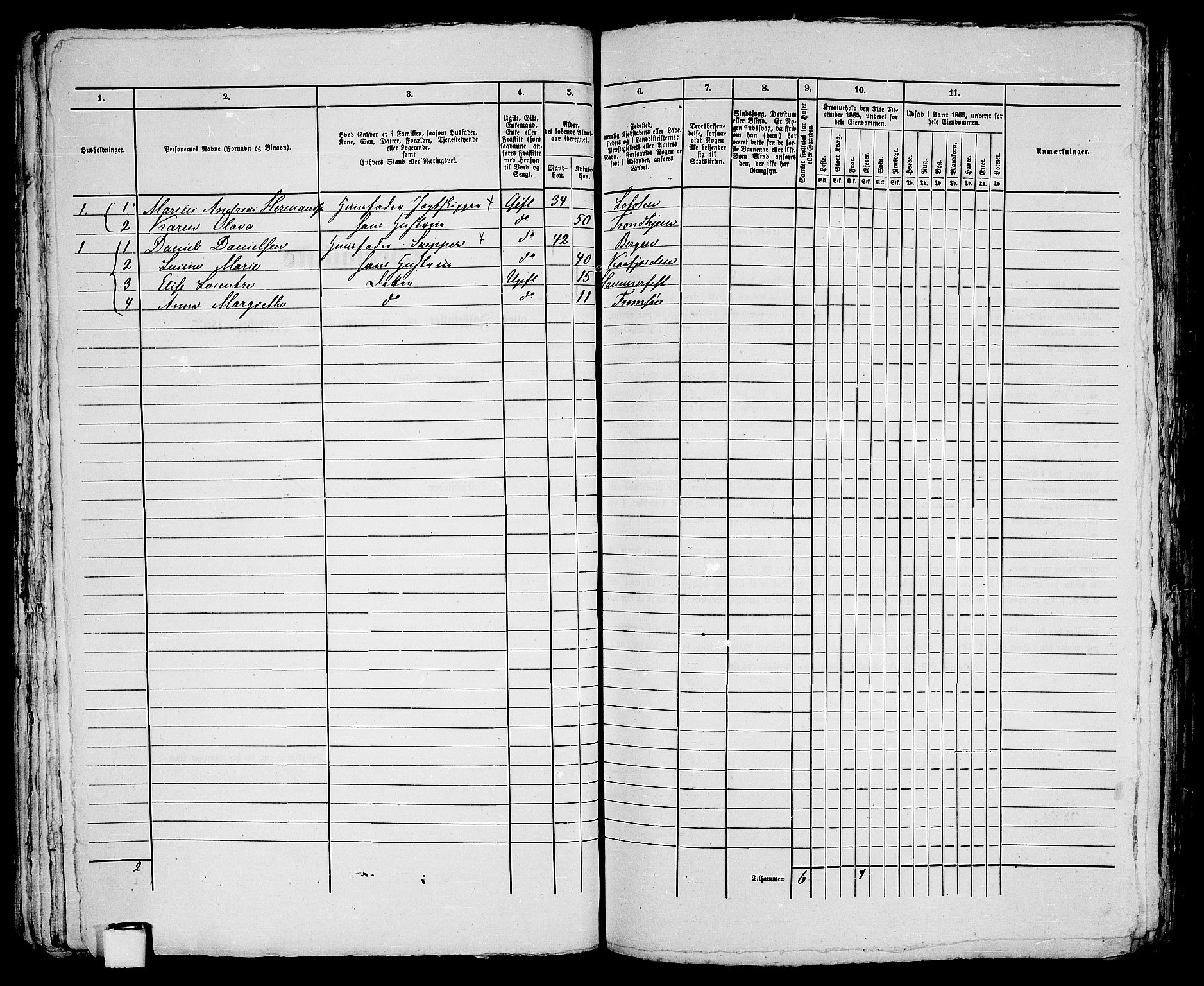 RA, Folketelling 1865 for 2001B Hammerfest prestegjeld, Hammerfest kjøpstad, 1865, s. 114