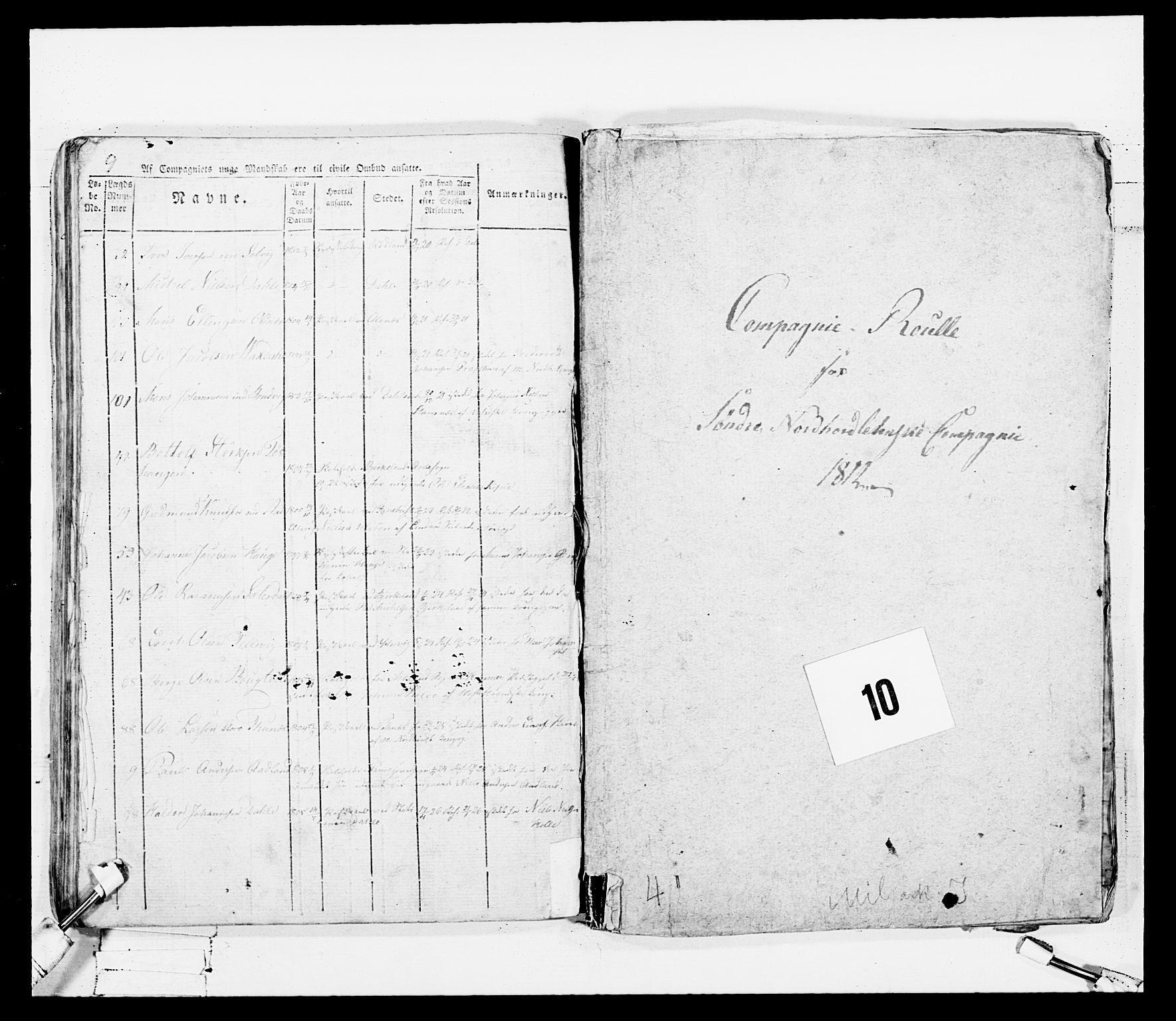 Generalitets- og kommissariatskollegiet, Det kongelige norske kommissariatskollegium, AV/RA-EA-5420/E/Eh/L0099: Bergenhusiske nasjonale infanteriregiment, 1812, s. 437