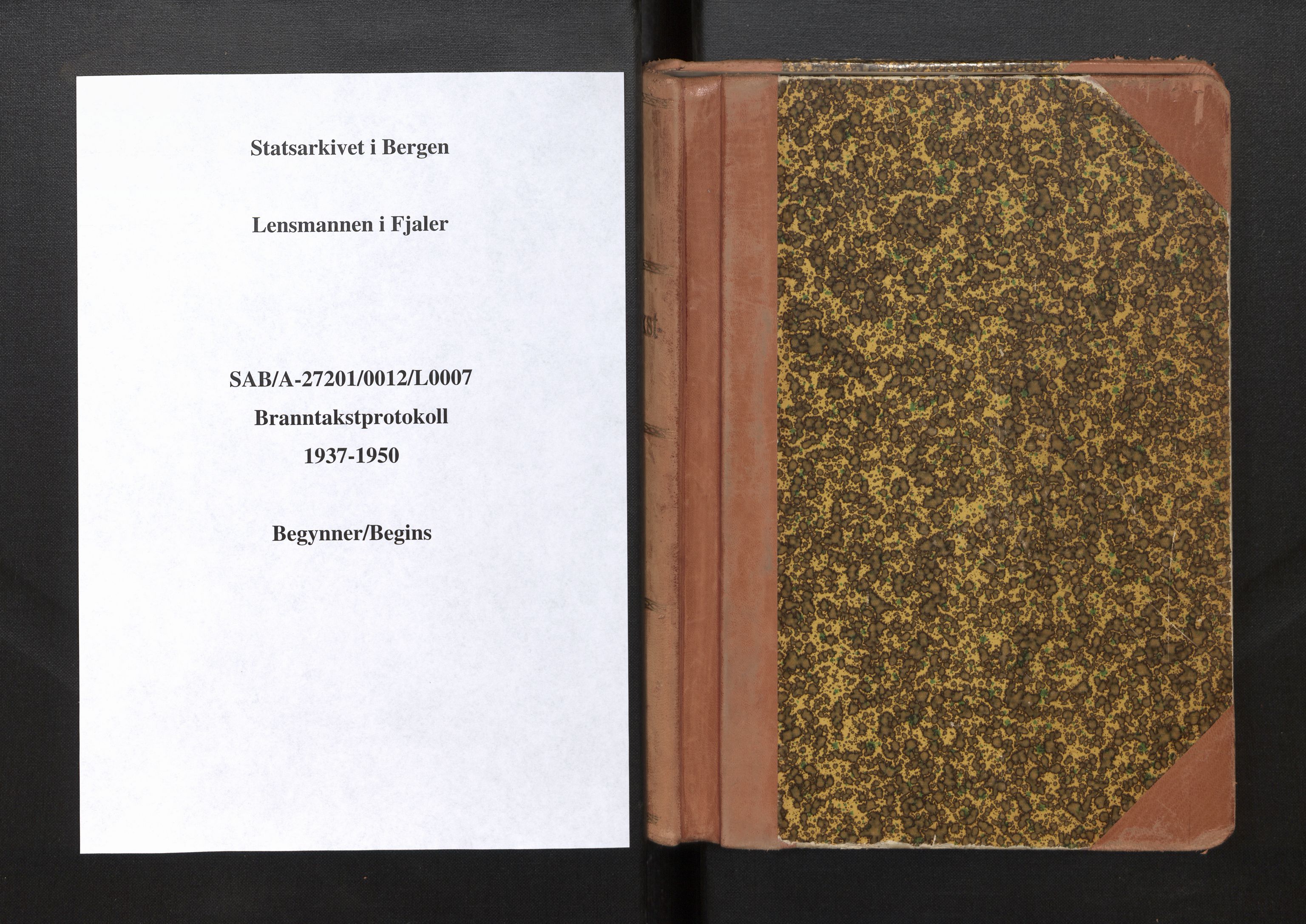 Lensmannen i Fjaler, SAB/A-27201/0012/L0007: Branntakstprotokoll, skjematakst, 1937-1950
