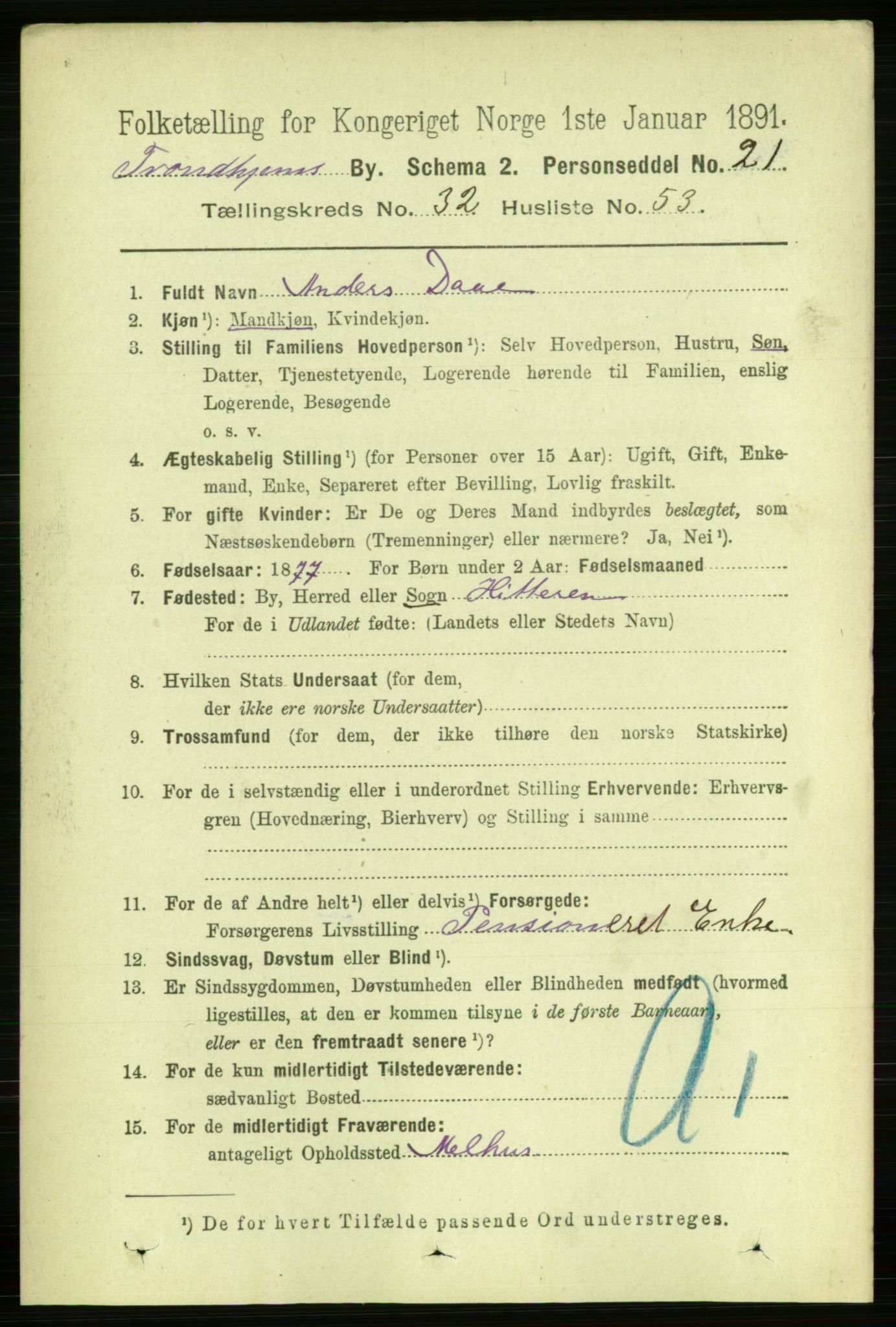 RA, Folketelling 1891 for 1601 Trondheim kjøpstad, 1891, s. 24754