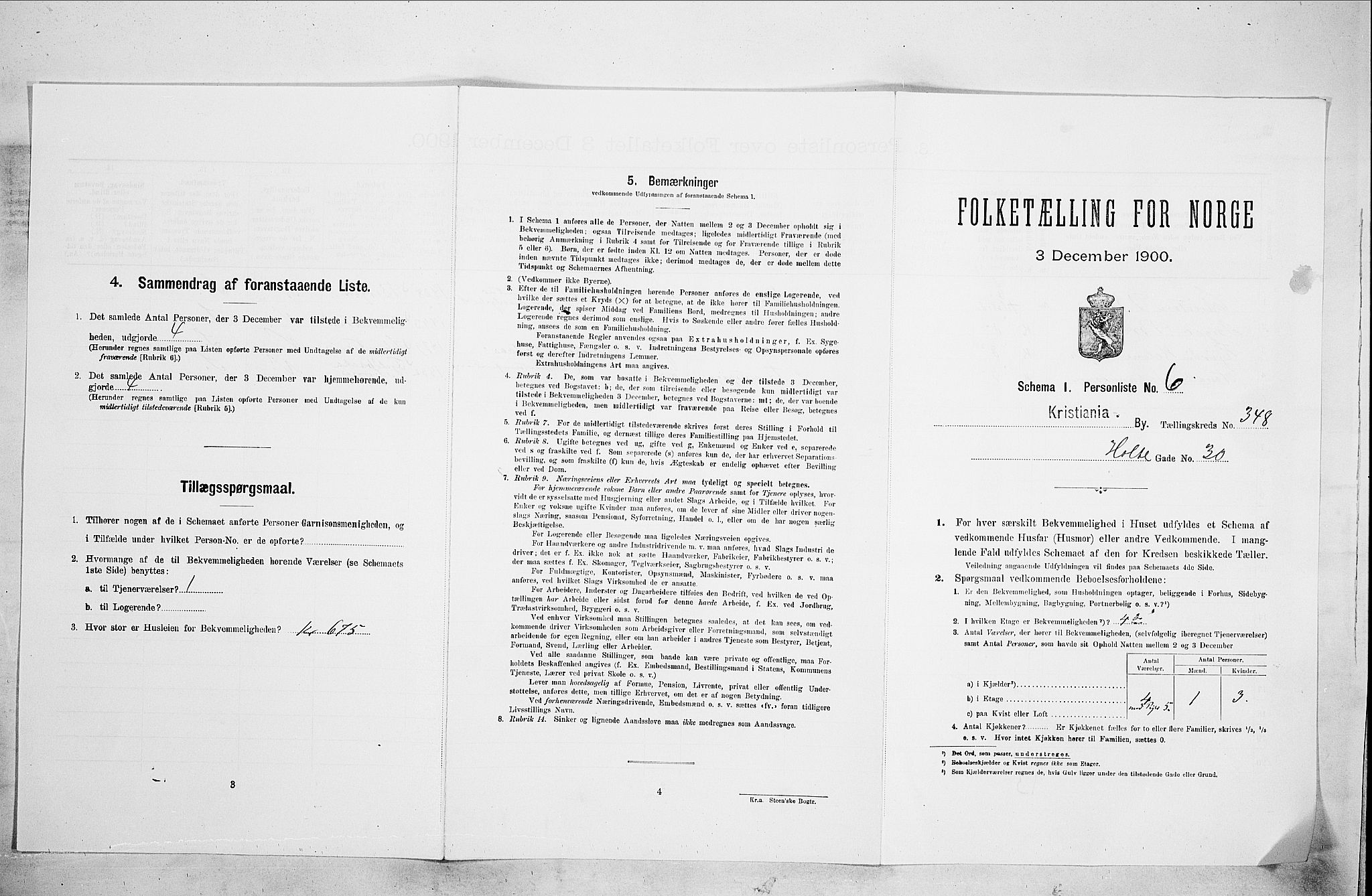 SAO, Folketelling 1900 for 0301 Kristiania kjøpstad, 1900, s. 38946