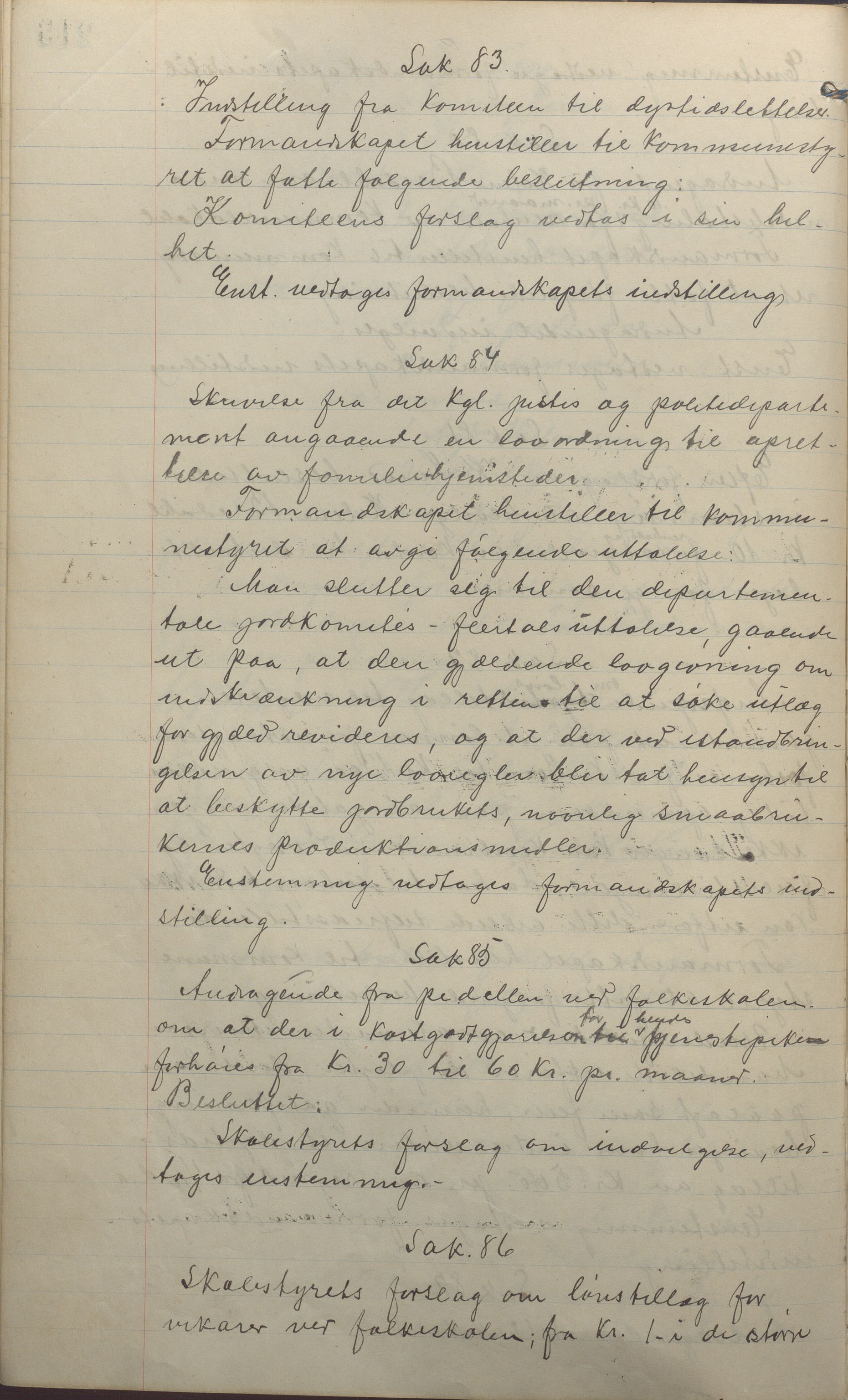 Kopervik Kommune - Formannskapet og Bystyret, IKAR/K-102468/A/Aa/L0004: Møtebok, 1912-1919, s. 212b