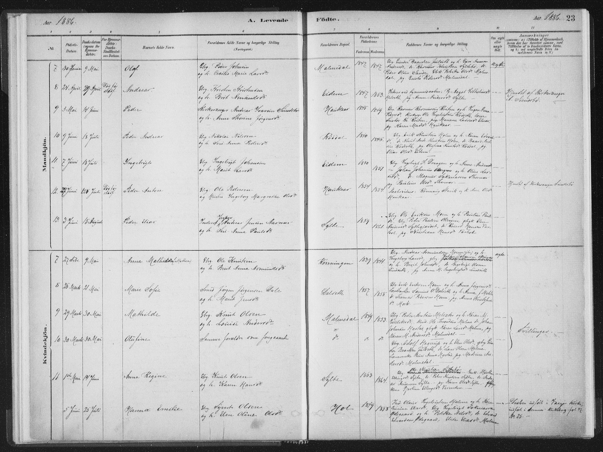 Ministerialprotokoller, klokkerbøker og fødselsregistre - Møre og Romsdal, AV/SAT-A-1454/564/L0740: Ministerialbok nr. 564A01, 1880-1899, s. 23