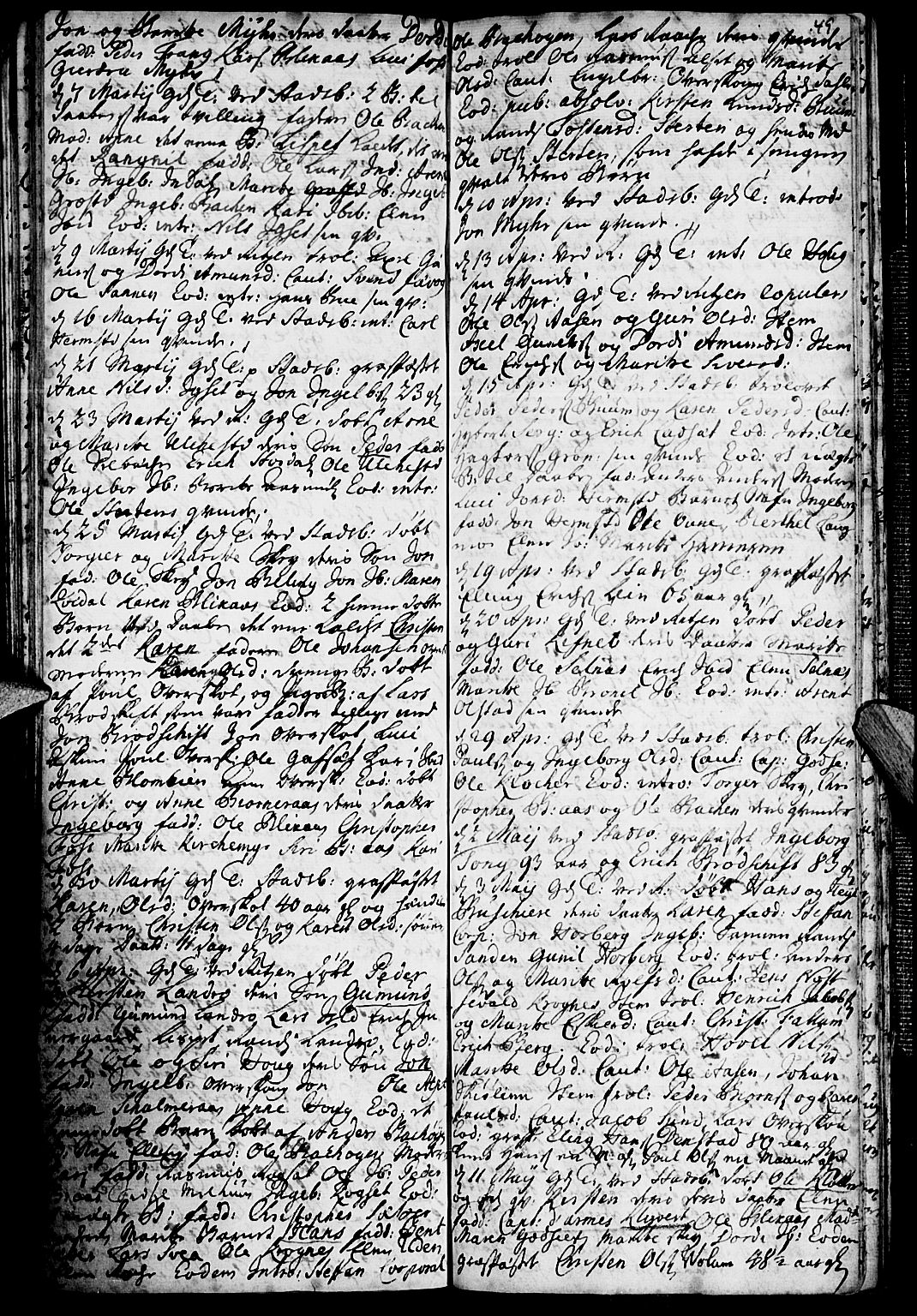 Ministerialprotokoller, klokkerbøker og fødselsregistre - Sør-Trøndelag, AV/SAT-A-1456/646/L0603: Ministerialbok nr. 646A01, 1700-1734, s. 49