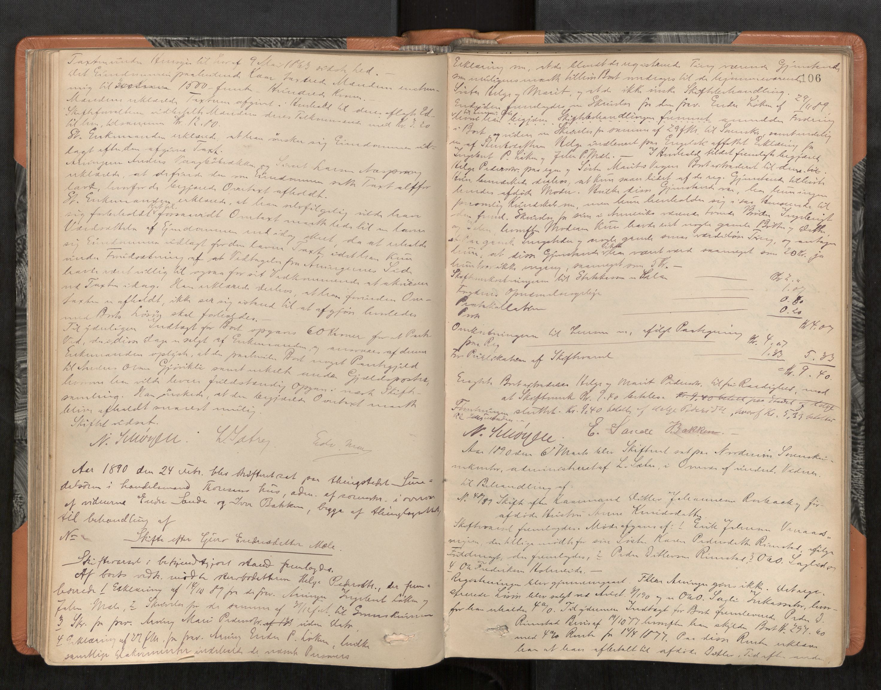 Nordmøre sorenskriveri, AV/SAT-A-4132/1/3/3B/L0005: Forhandlingsprotokoll nr. 05, 1887-1894, s. 106