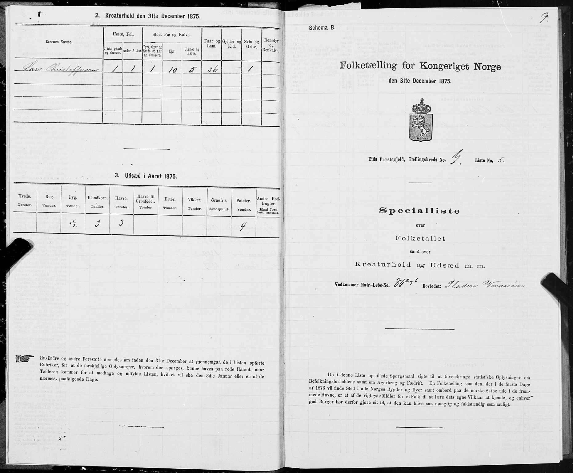 SAT, Folketelling 1875 for 1538P Eid prestegjeld, 1875, s. 2009