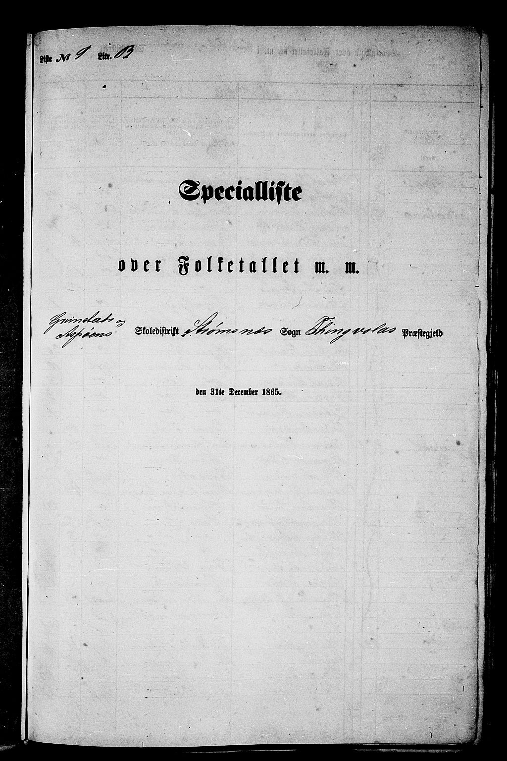 RA, Folketelling 1865 for 1560P Tingvoll prestegjeld, 1865, s. 138