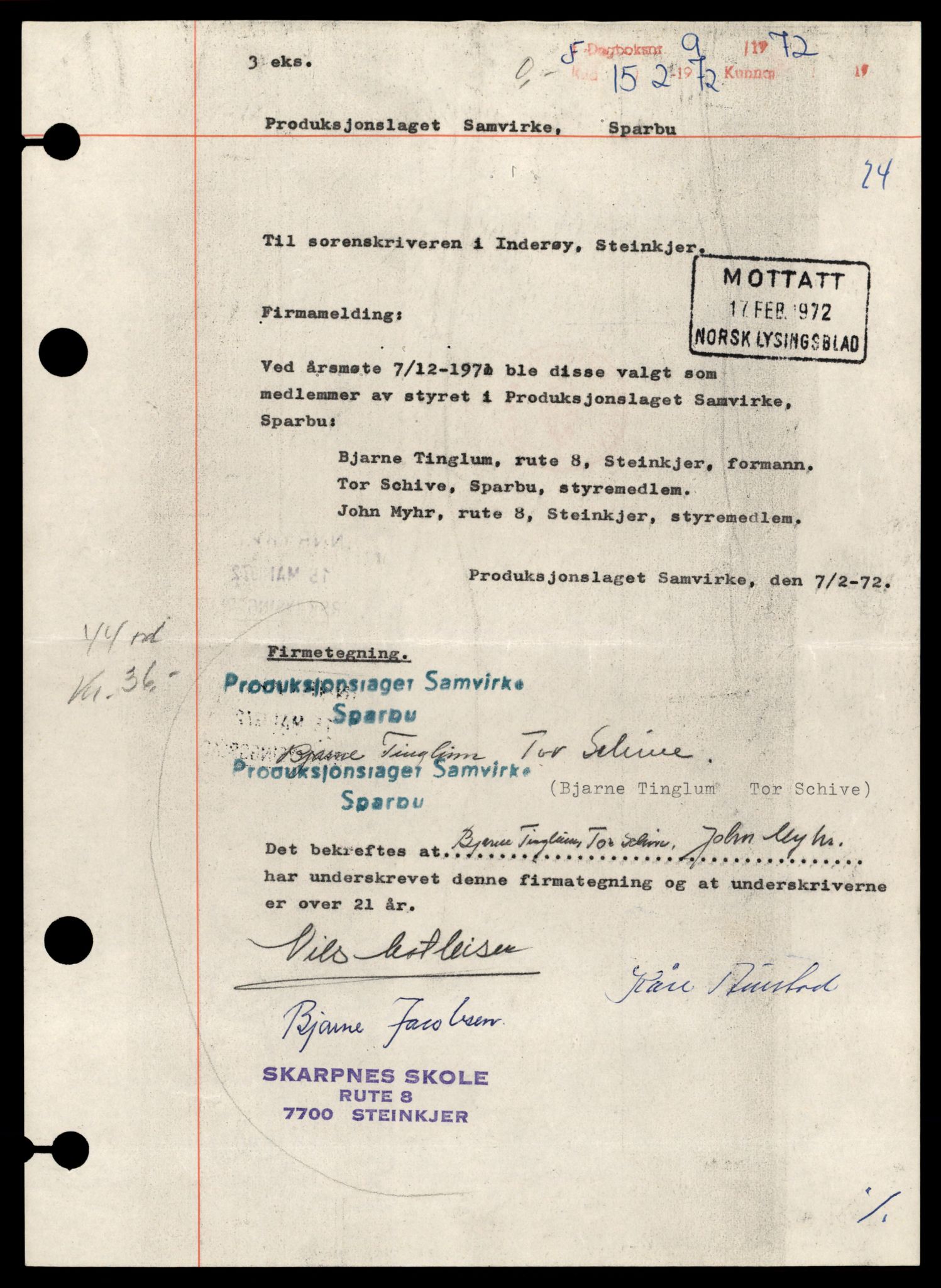 Inderøy sorenskriveri, AV/SAT-A-4147/2/J/Jd/Jde/L0021: Andelslag og borettslag, P-T, 1944-1990, s. 1