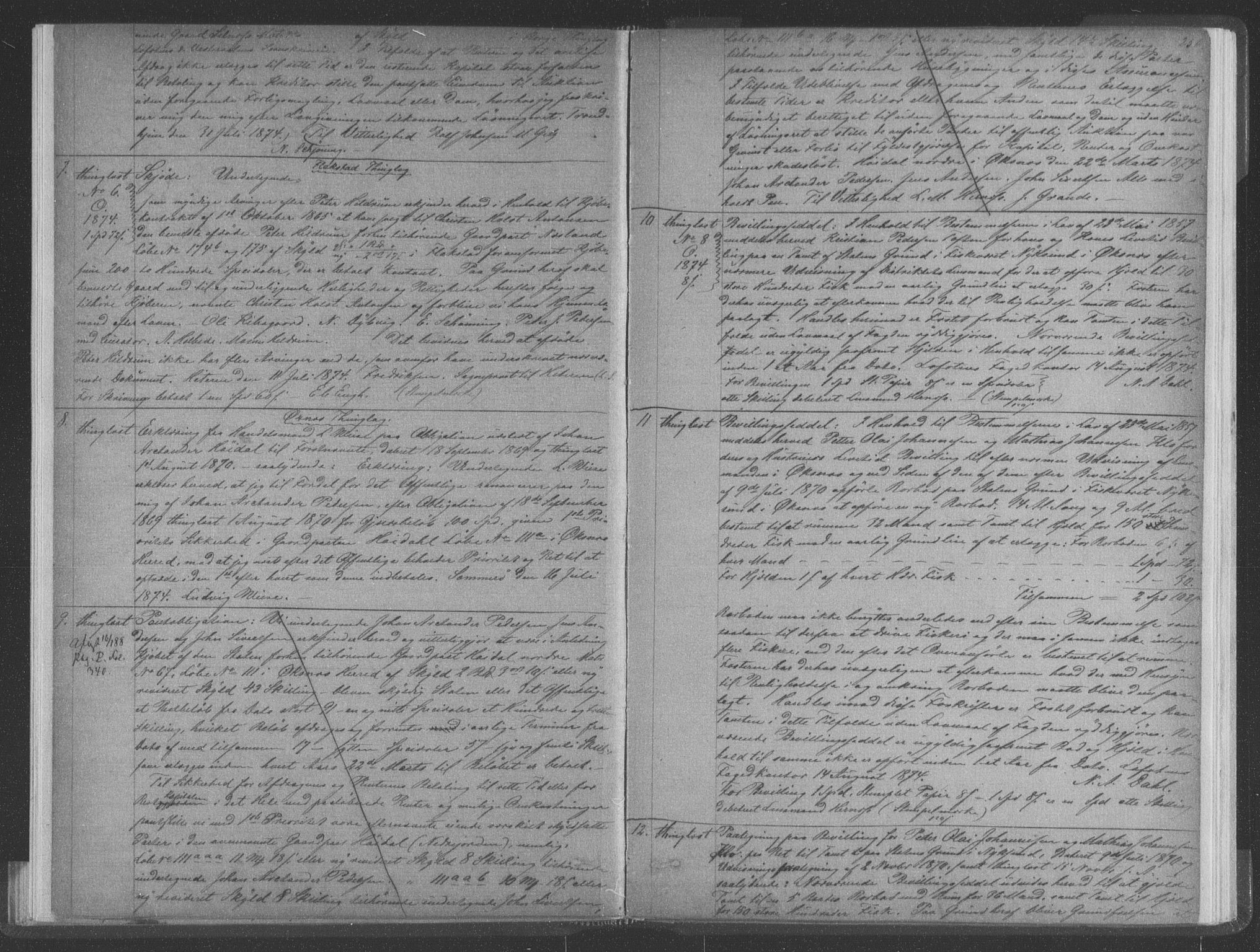 Vesterålen sorenskriveri, SAT/A-4180/1/2/2Ca/L0014: Pantebok nr. M-II, 1873-1875, s. 256