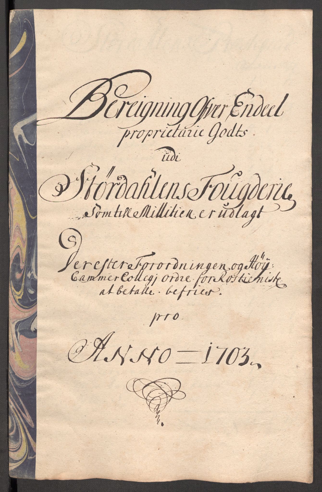 Rentekammeret inntil 1814, Reviderte regnskaper, Fogderegnskap, RA/EA-4092/R62/L4194: Fogderegnskap Stjørdal og Verdal, 1703, s. 253