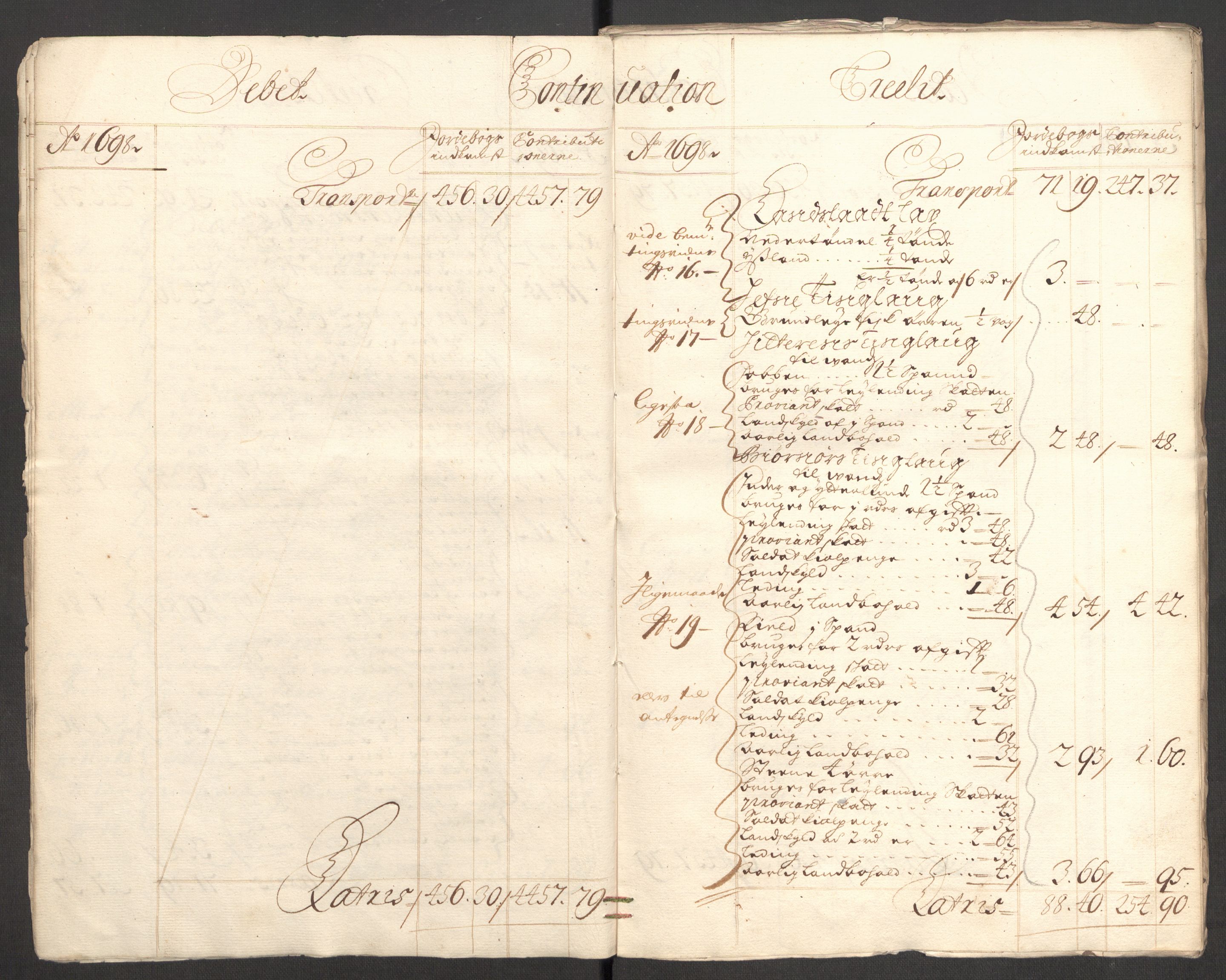 Rentekammeret inntil 1814, Reviderte regnskaper, Fogderegnskap, RA/EA-4092/R57/L3853: Fogderegnskap Fosen, 1698-1699, s. 8