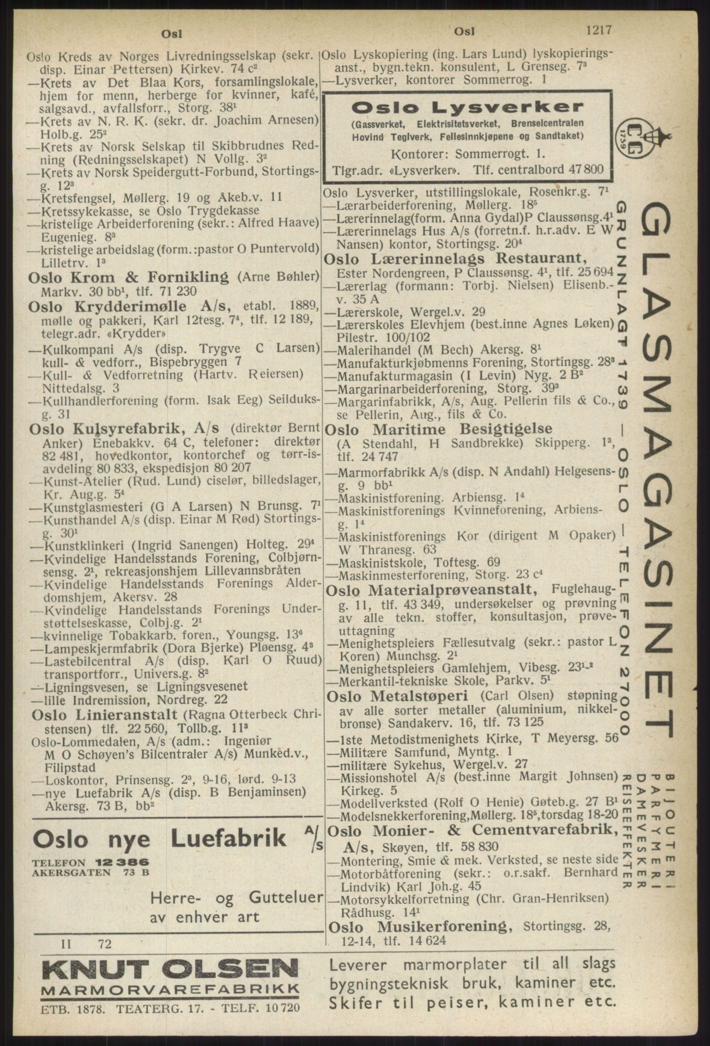 Kristiania/Oslo adressebok, PUBL/-, 1937, s. 1217