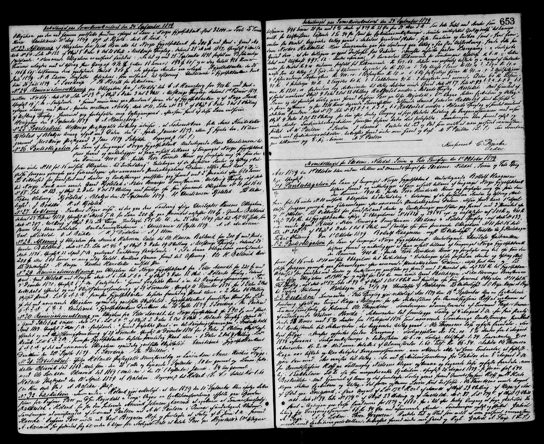 Nedre Romerike sorenskriveri, SAO/A-10469/G/Gb/Gba/L0029: Pantebok nr. 22, 1874-1880, s. 653