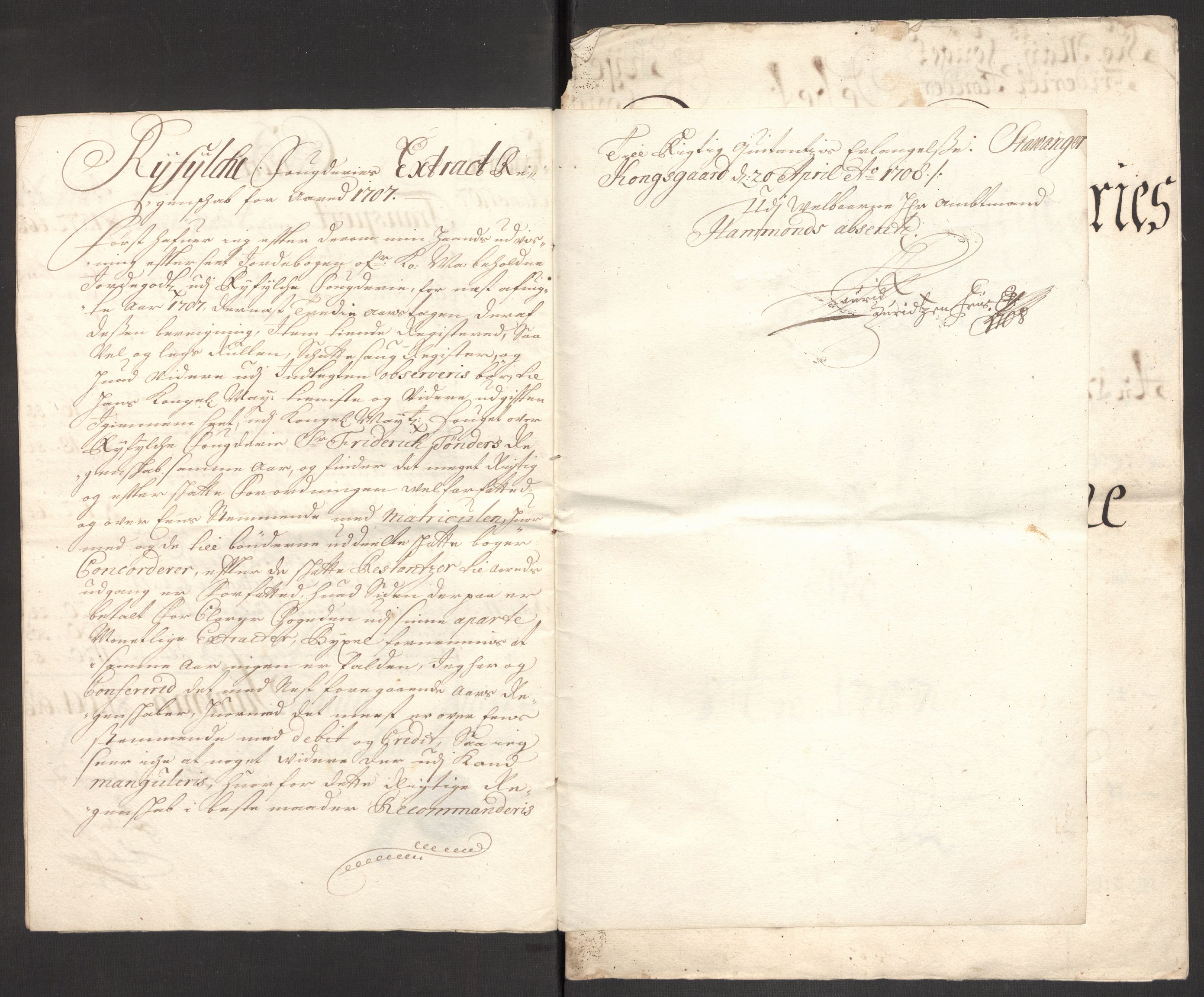 Rentekammeret inntil 1814, Reviderte regnskaper, Fogderegnskap, AV/RA-EA-4092/R47/L2861: Fogderegnskap Ryfylke, 1706-1709, s. 91