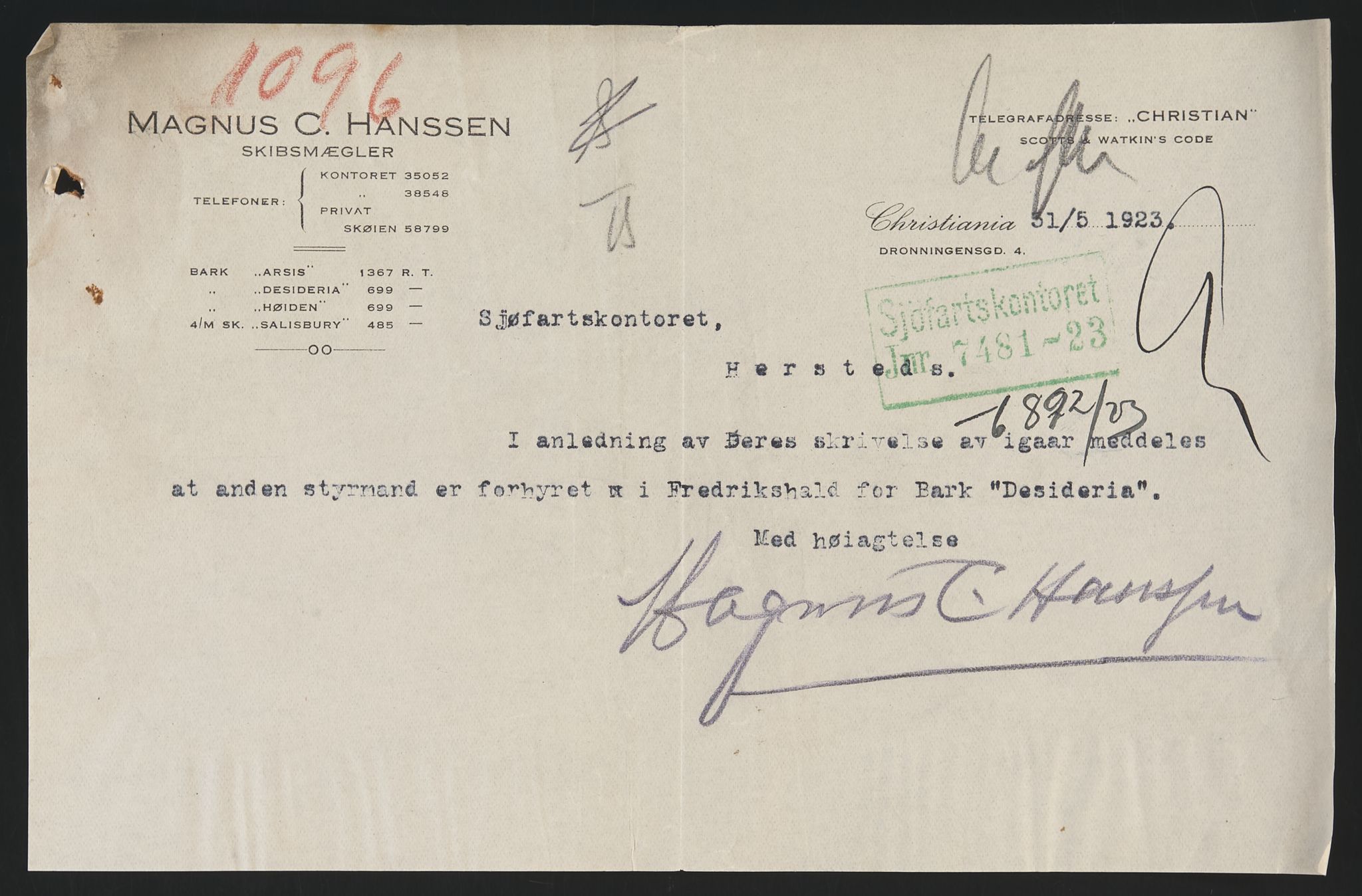 Sjøfartsdirektoratet med forløpere, skipsmapper slettede skip, AV/RA-S-4998/F/Fa/L0239: --, 1851-1931, s. 54