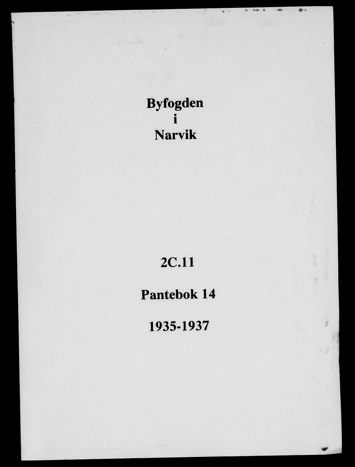 Narvik sorenskriveri, SAT/A-0002/1/2/2C/2Ca/L0011: Pantebok nr. 14, 1935-1937