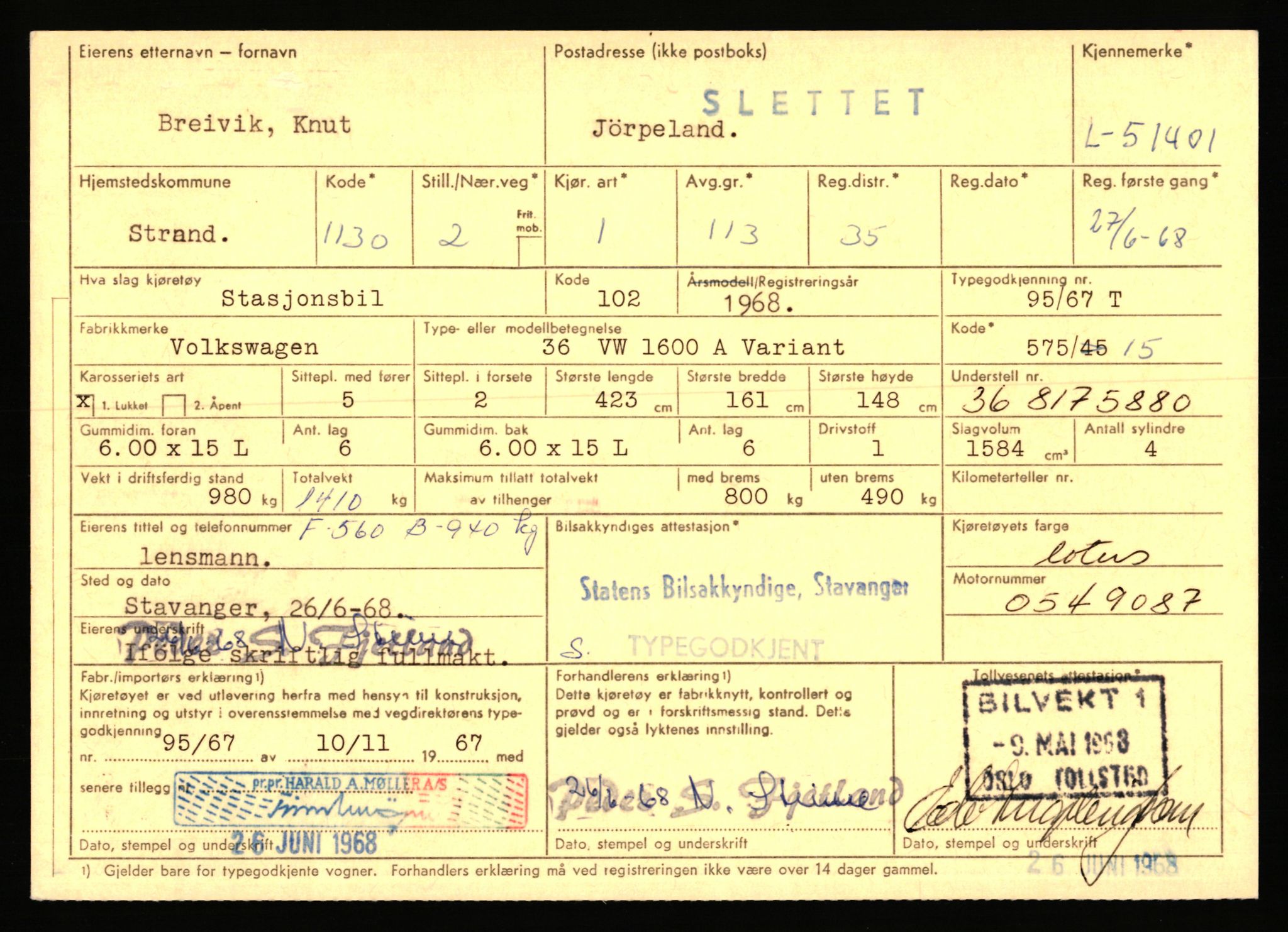 Stavanger trafikkstasjon, AV/SAST-A-101942/0/F/L0051: L-51300 - L-52099, 1930-1971, s. 301