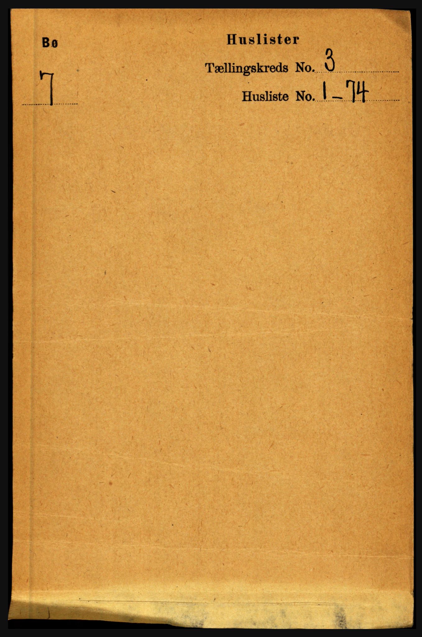 RA, Folketelling 1891 for 1867 Bø herred, 1891, s. 754