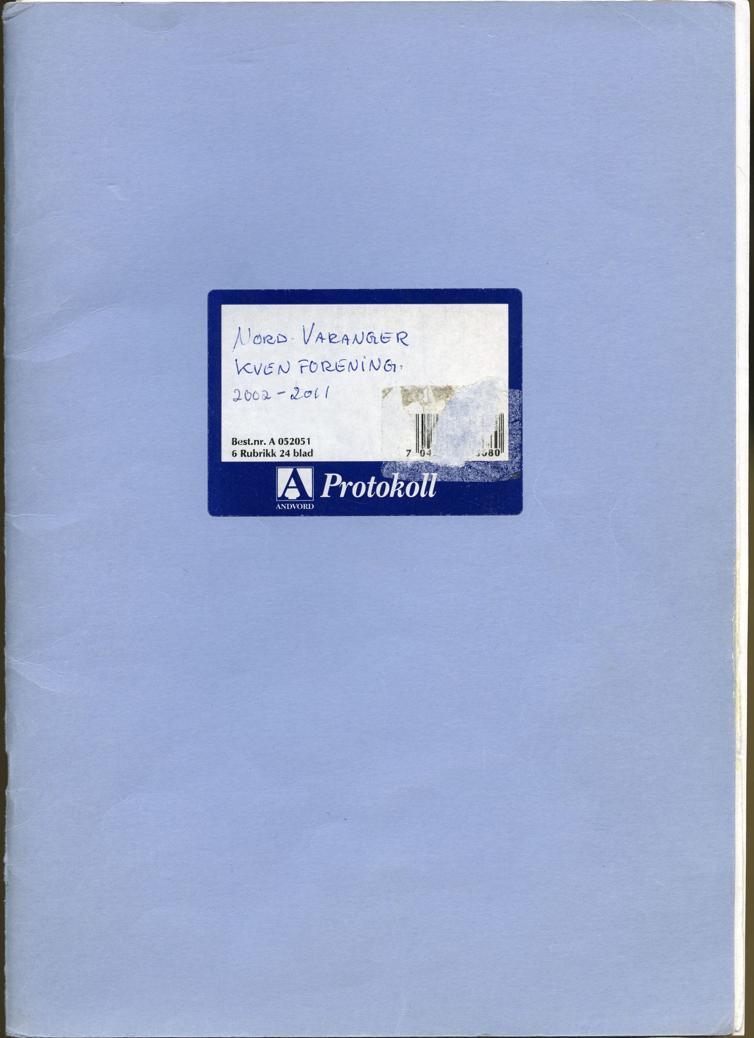 Nord-Varanger Kvenforening, FMFB/A-1228/R/L0003: Regnskapsprotokoll 2003-2011, 2003-2011