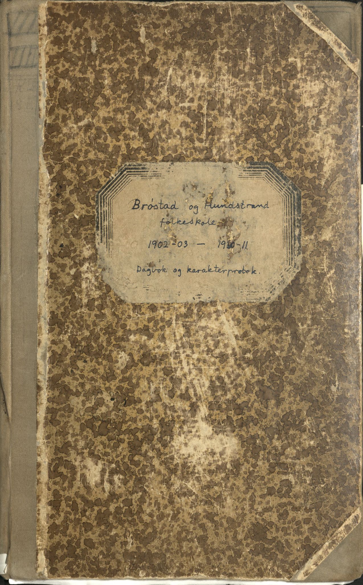 Dyrøy kommune, AT/K-1926/05/00/003: Brødstad og Hundstrand skole, 1902-1911