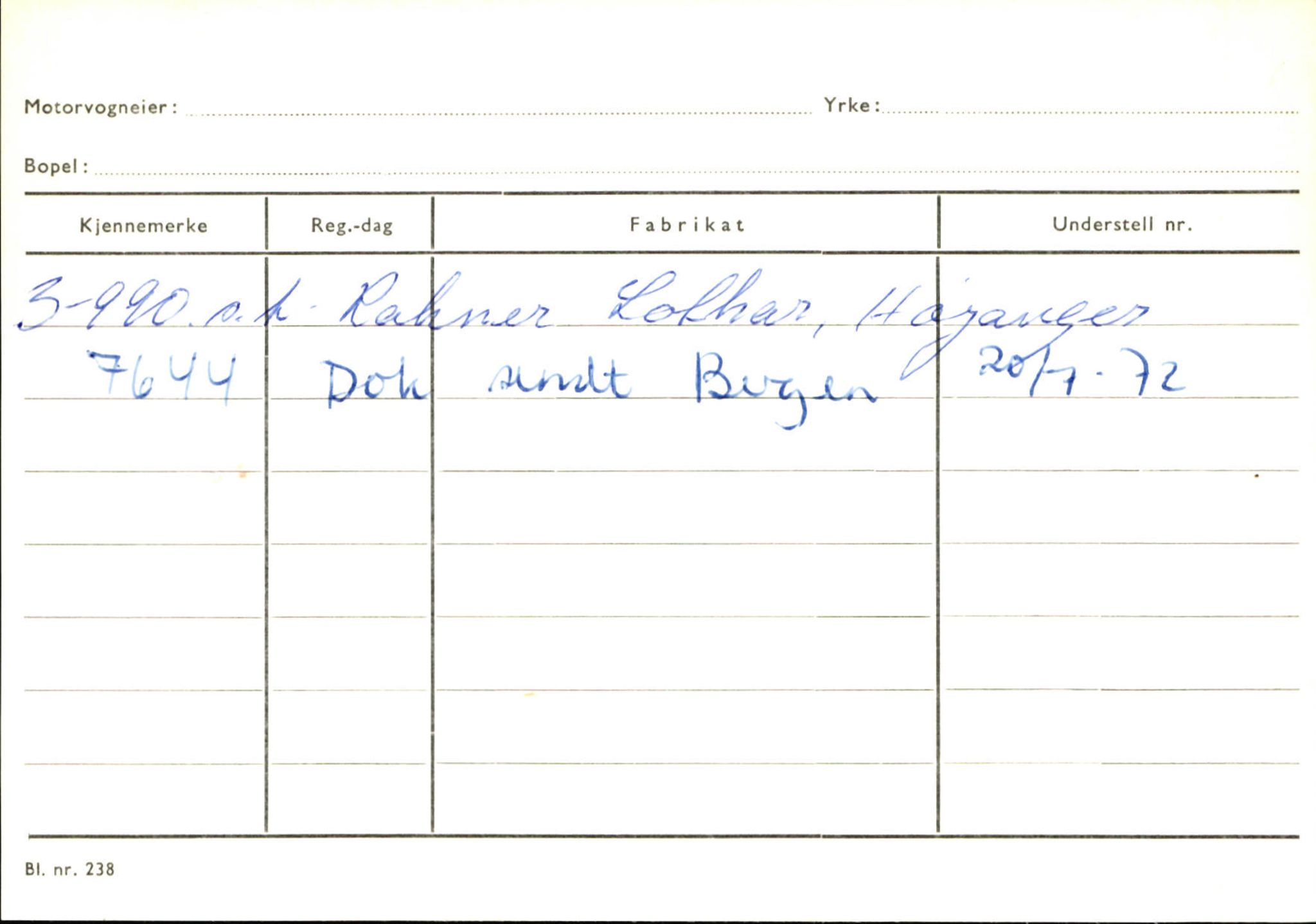 Statens vegvesen, Sogn og Fjordane vegkontor, SAB/A-5301/4/F/L0130: Eigarregister Eid T-Å. Høyanger A-O, 1945-1975, s. 1979