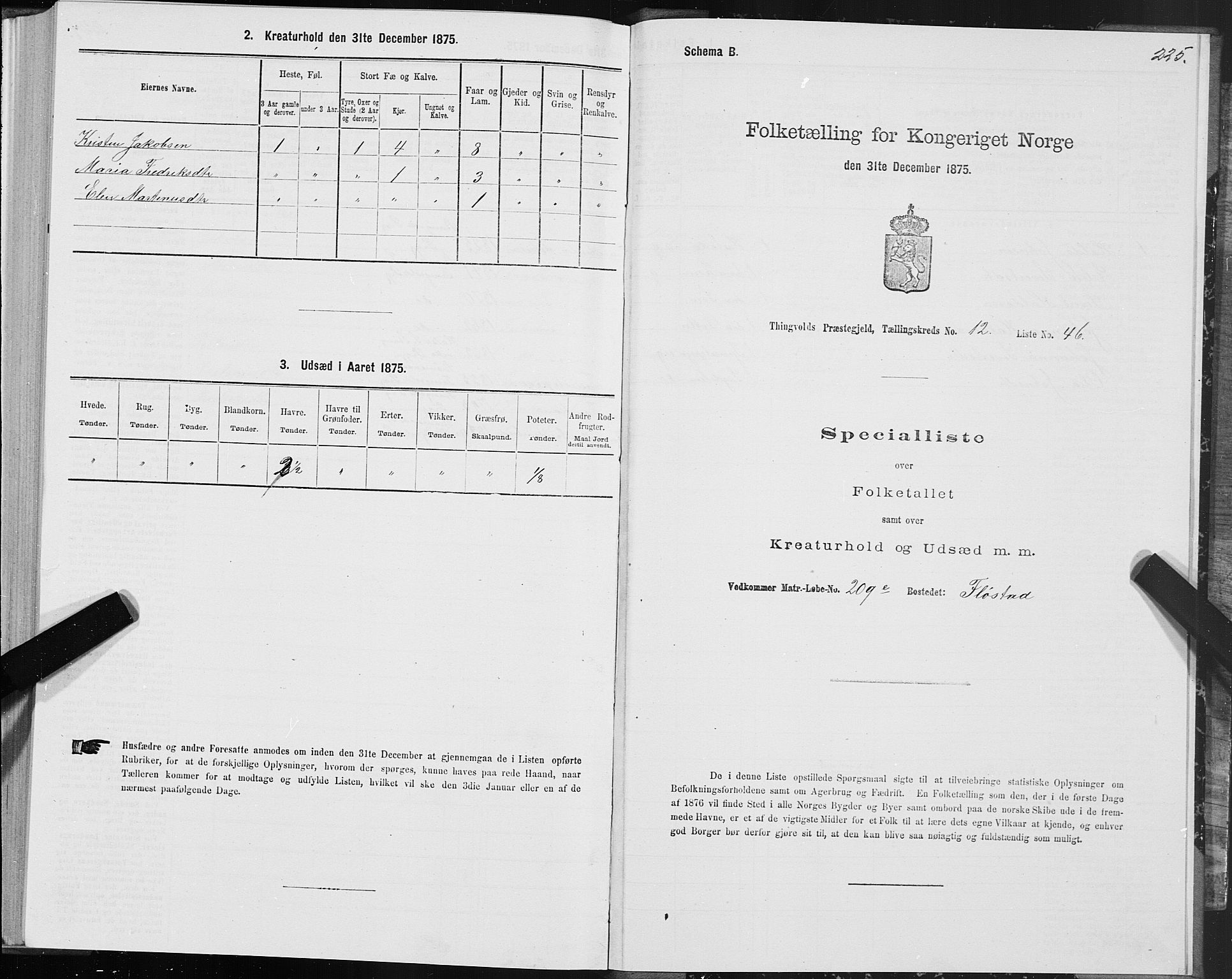 SAT, Folketelling 1875 for 1560P Tingvoll prestegjeld, 1875, s. 4225