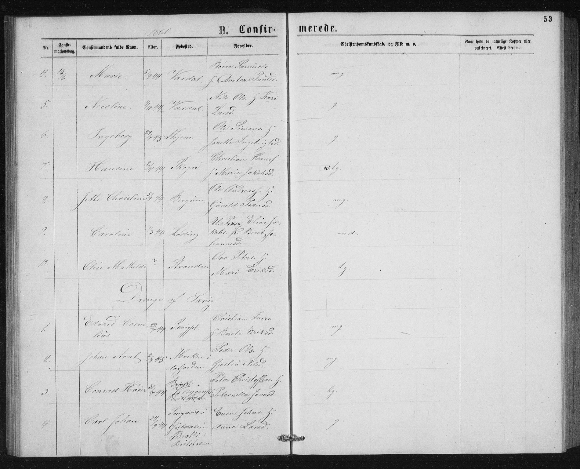 Ministerialprotokoller, klokkerbøker og fødselsregistre - Nord-Trøndelag, SAT/A-1458/768/L0567: Ministerialbok nr. 768A02, 1837-1865, s. 53