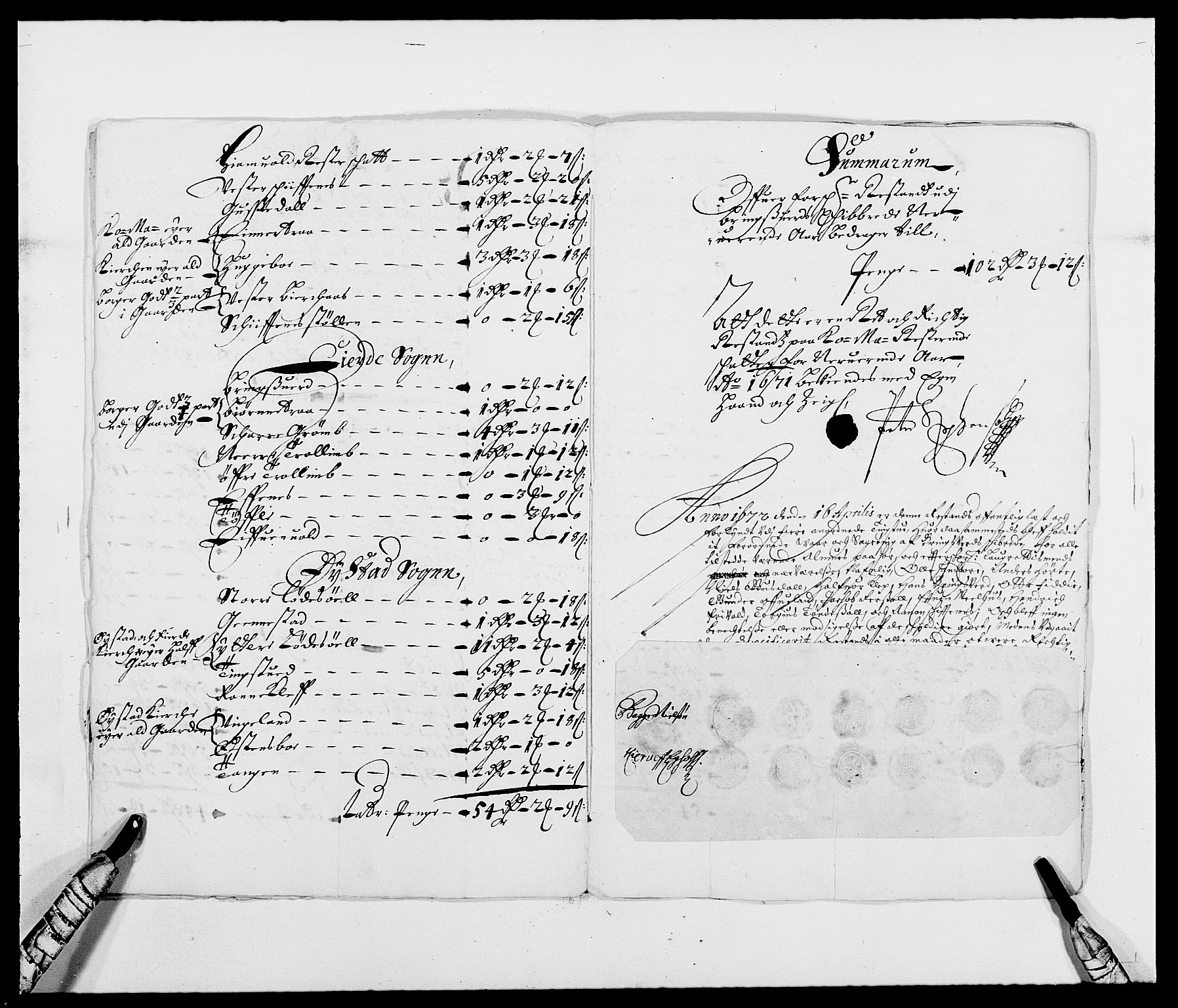 Rentekammeret inntil 1814, Reviderte regnskaper, Fogderegnskap, AV/RA-EA-4092/R39/L2299: Fogderegnskap Nedenes, 1670-1671, s. 281