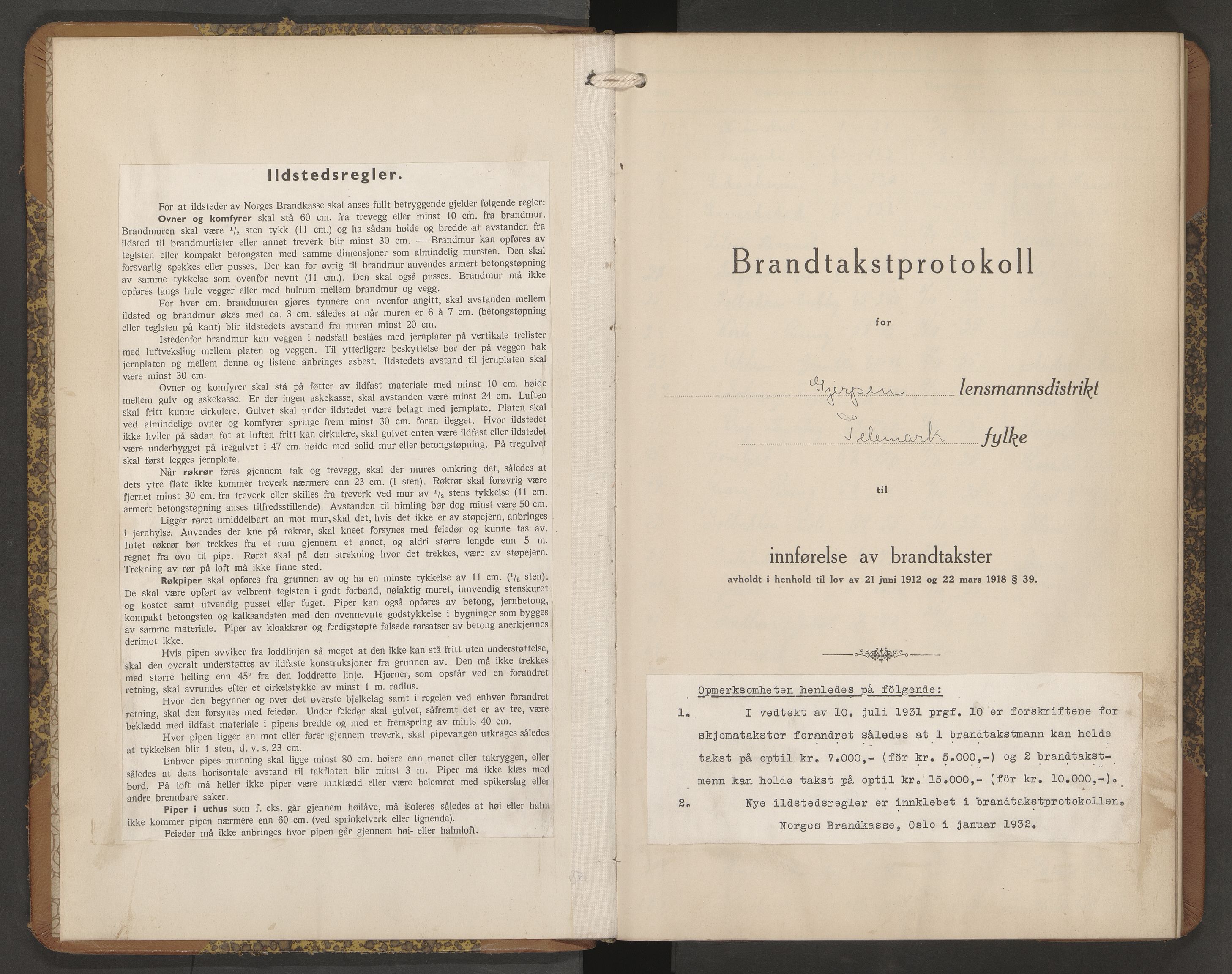 Gjerpen og Siljan lensmannskontor, AV/SAKO-A-555/Y/Ye/Yeb/L0018: Skjematakstprotokoll, 1935-1938