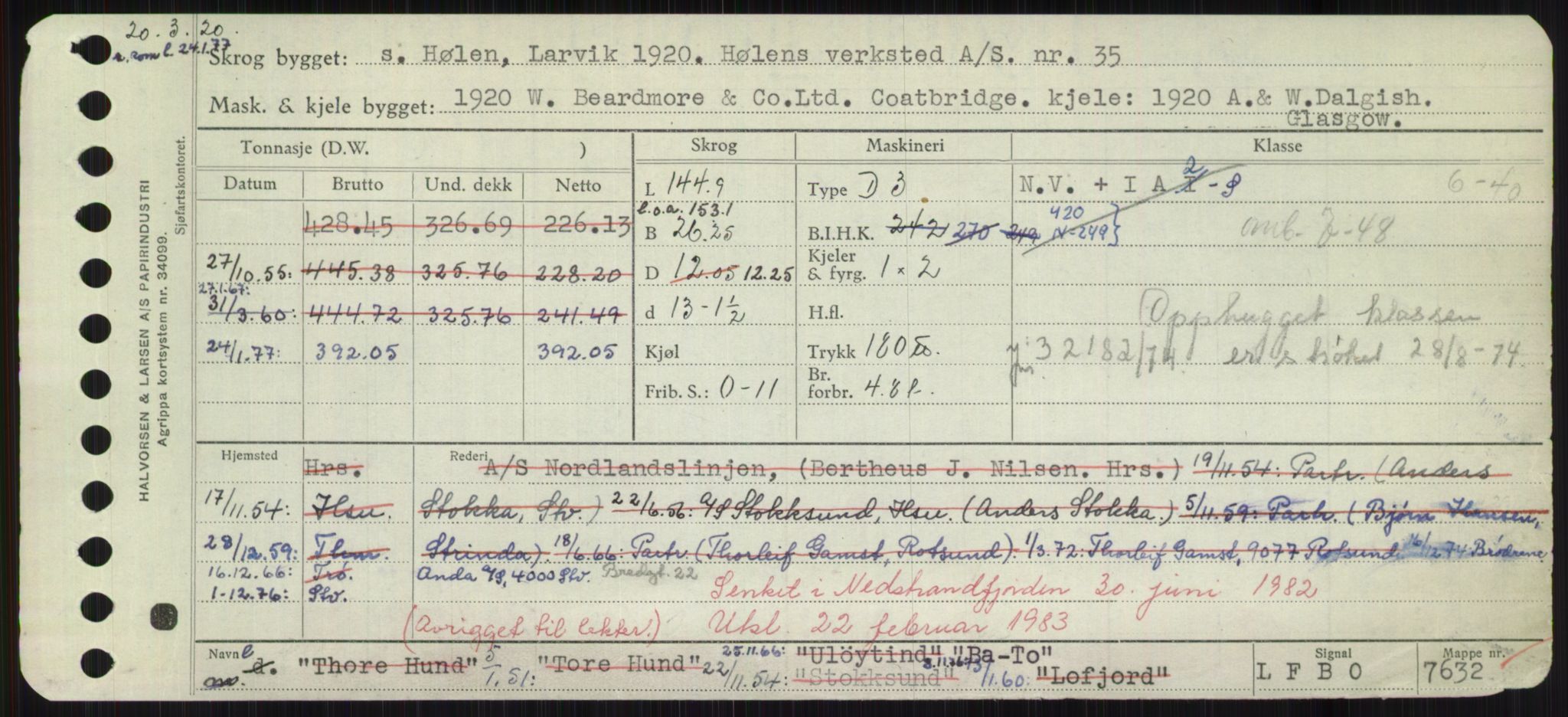 Sjøfartsdirektoratet med forløpere, Skipsmålingen, AV/RA-S-1627/H/Hd/L0003: Fartøy, B-Bev, s. 7