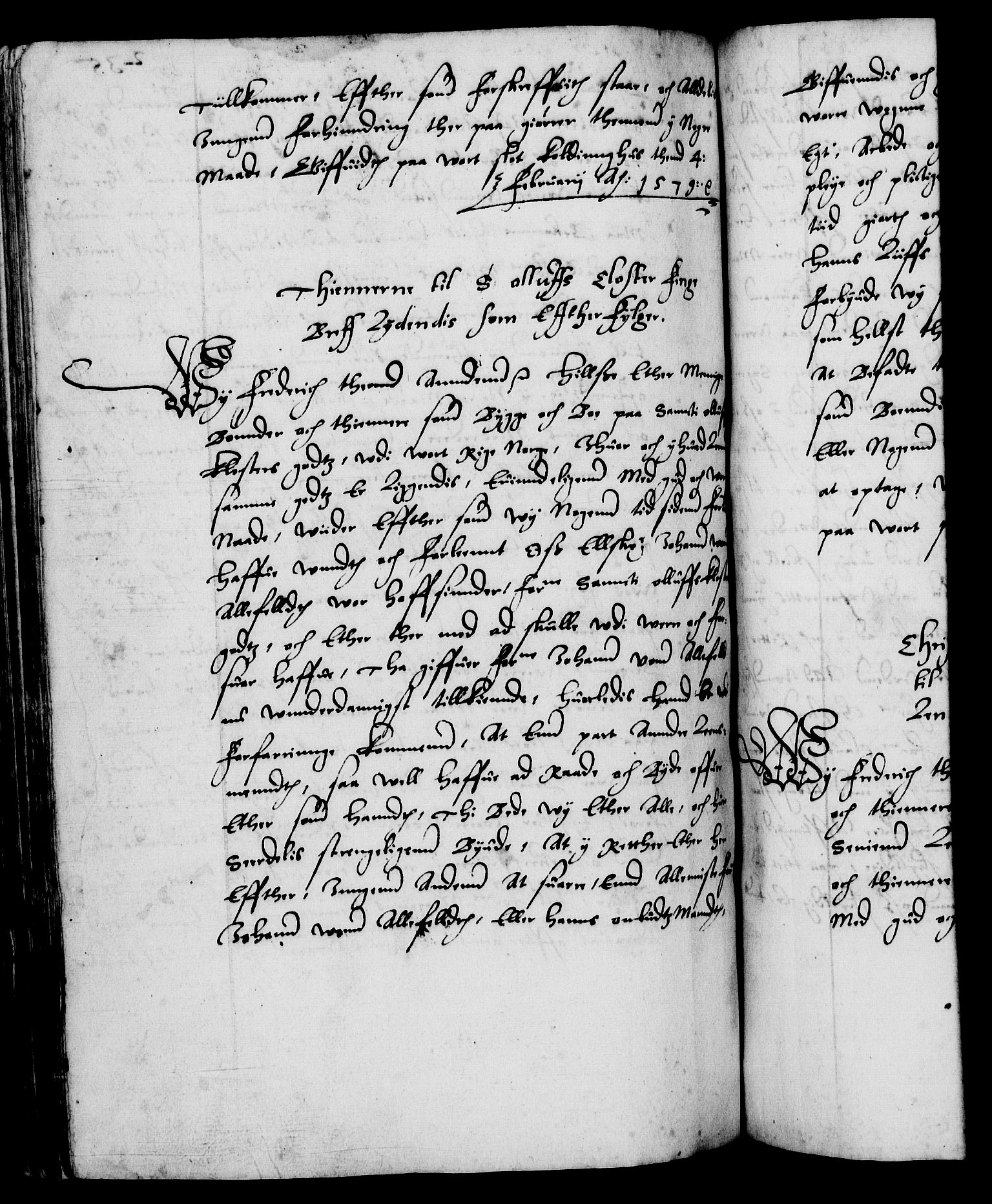 Danske Kanselli 1572-1799, AV/RA-EA-3023/F/Fc/Fca/Fcaa/L0001: Norske registre (mikrofilm), 1572-1588, s. 235b