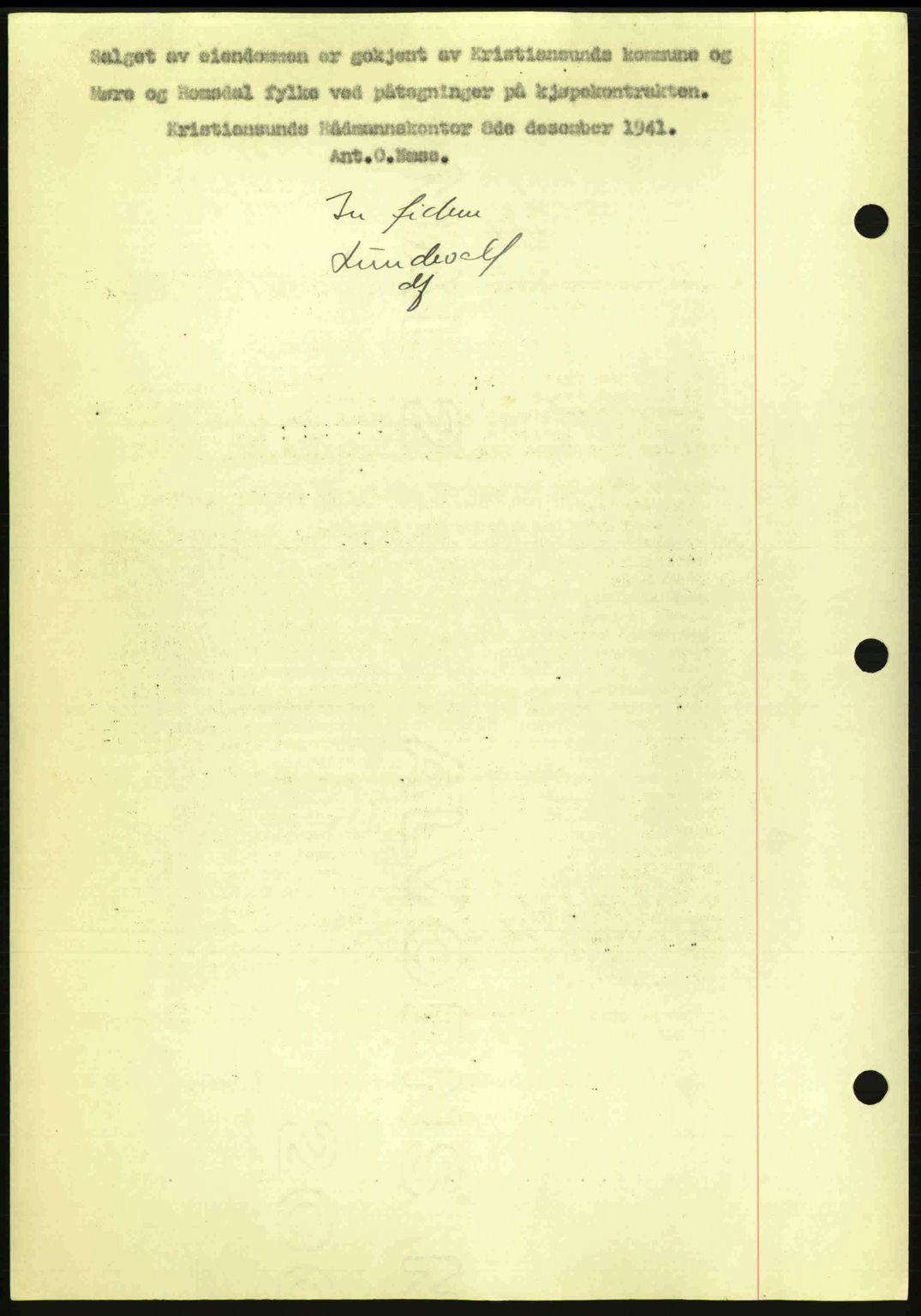 Kristiansund byfogd, AV/SAT-A-4587/A/27: Pantebok nr. 34, 1941-1945, Dagboknr: 32/1942