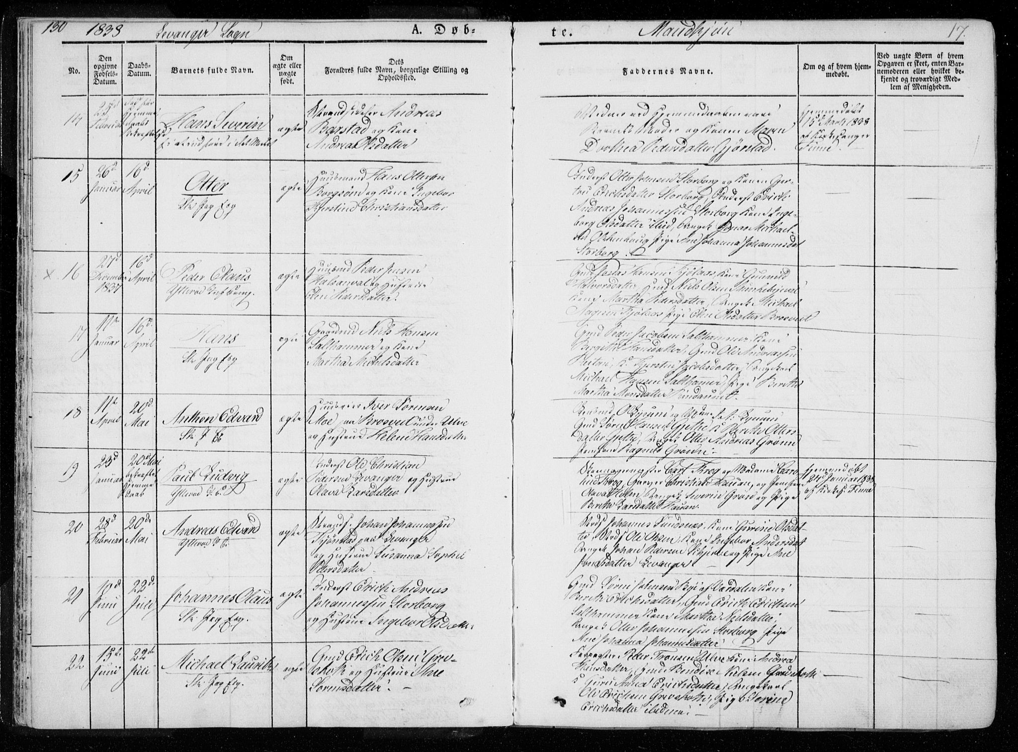 Ministerialprotokoller, klokkerbøker og fødselsregistre - Nord-Trøndelag, SAT/A-1458/720/L0183: Ministerialbok nr. 720A01, 1836-1855, s. 17