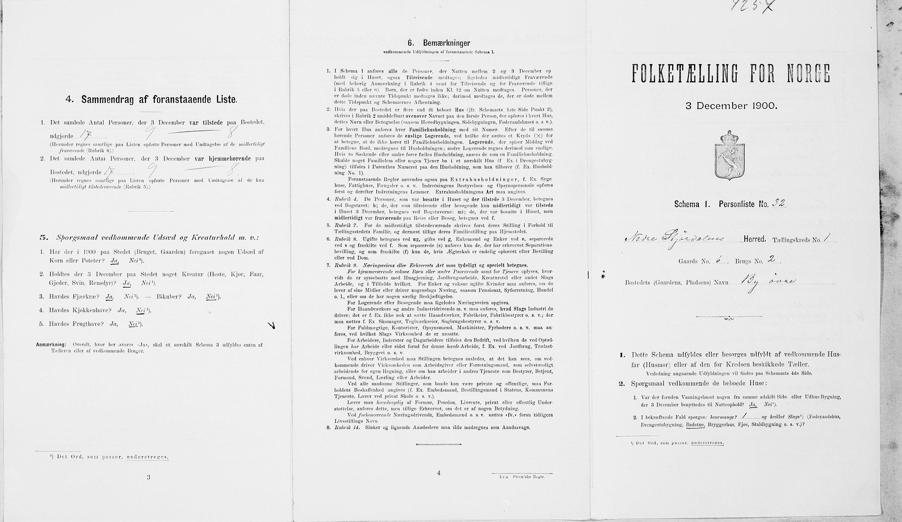 SAT, Folketelling 1900 for 1714 Nedre Stjørdal herred, 1900, s. 225