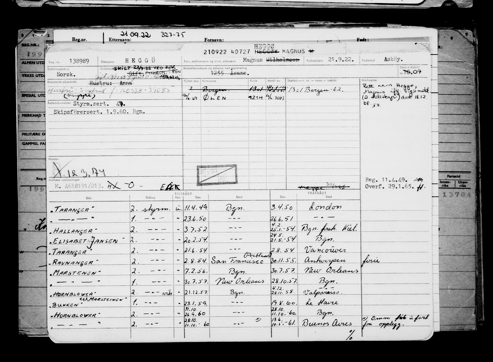 Direktoratet for sjømenn, AV/RA-S-3545/G/Gb/L0210: Hovedkort, 1922, s. 740