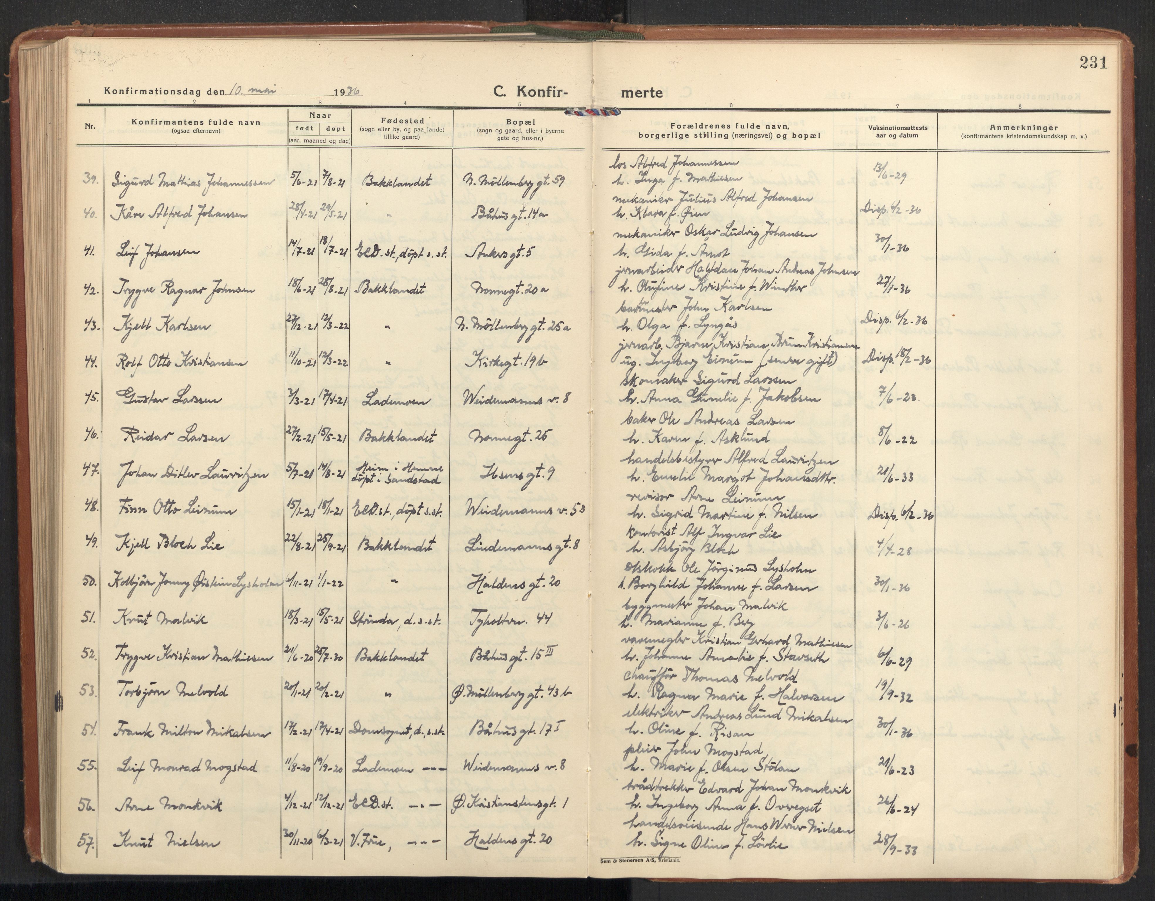 Ministerialprotokoller, klokkerbøker og fødselsregistre - Sør-Trøndelag, SAT/A-1456/604/L0208: Ministerialbok nr. 604A28, 1923-1937, s. 231