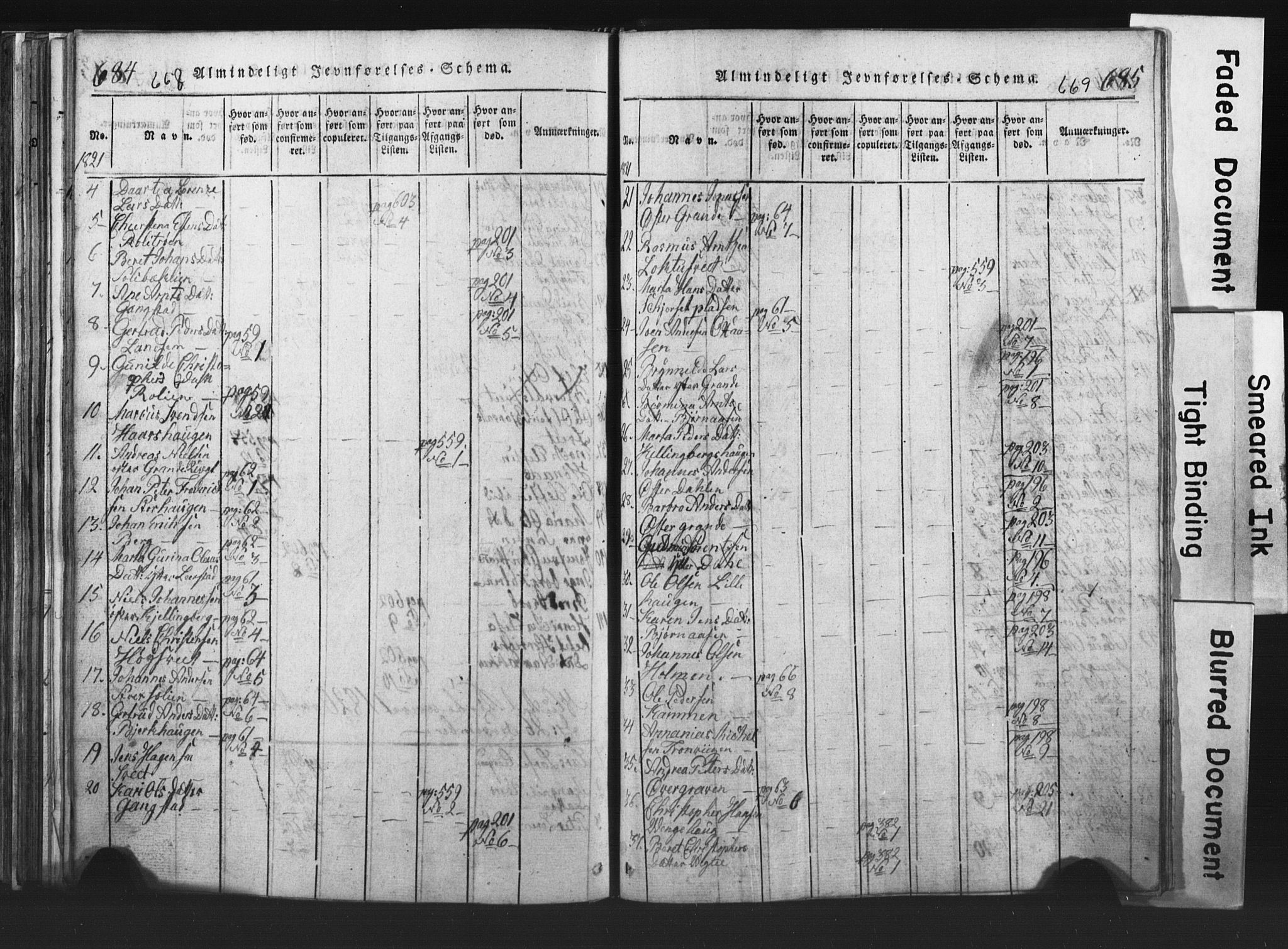 Ministerialprotokoller, klokkerbøker og fødselsregistre - Nord-Trøndelag, SAT/A-1458/701/L0017: Klokkerbok nr. 701C01, 1817-1825, s. 668-669