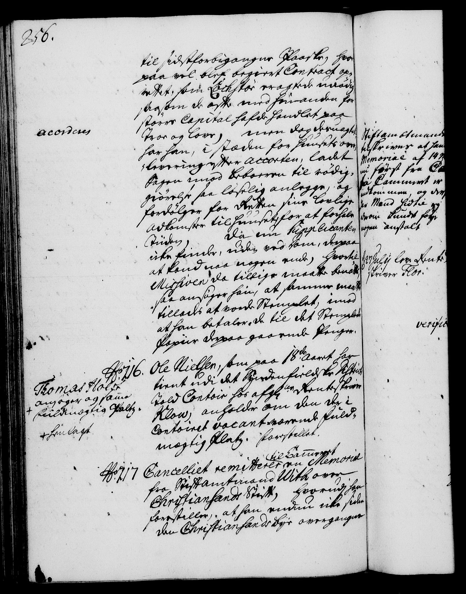 Rentekammeret, Kammerkanselliet, RA/EA-3111/G/Gh/Gha/L0016: Norsk ekstraktmemorialprotokoll (merket RK 53.61), 1734-1735, s. 256