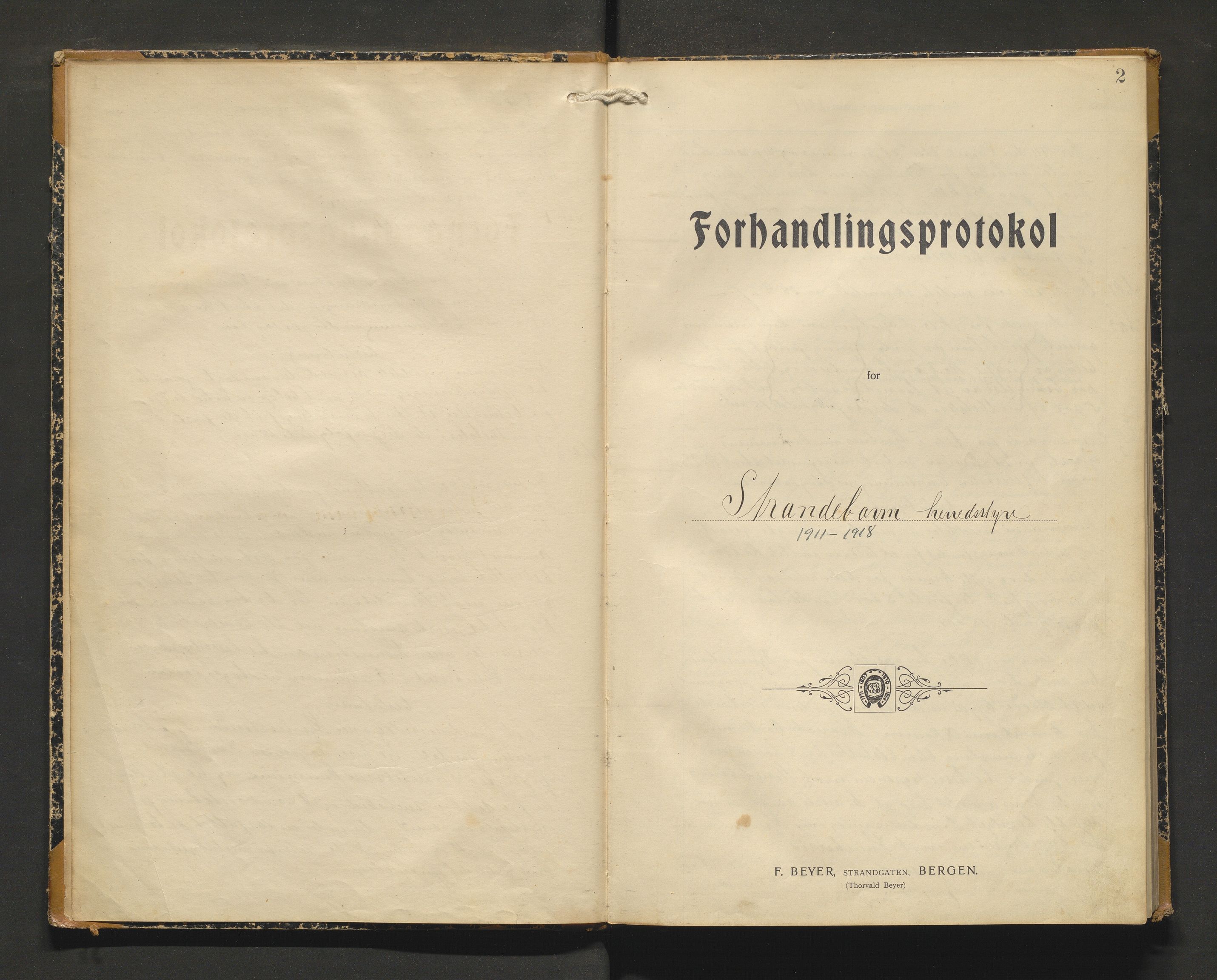 Strandebarm kommune. Formannskapet, IKAH/1226-021/A/Aa/L0007: Møtebok for formannskap og heradsstyre, 1911-1918