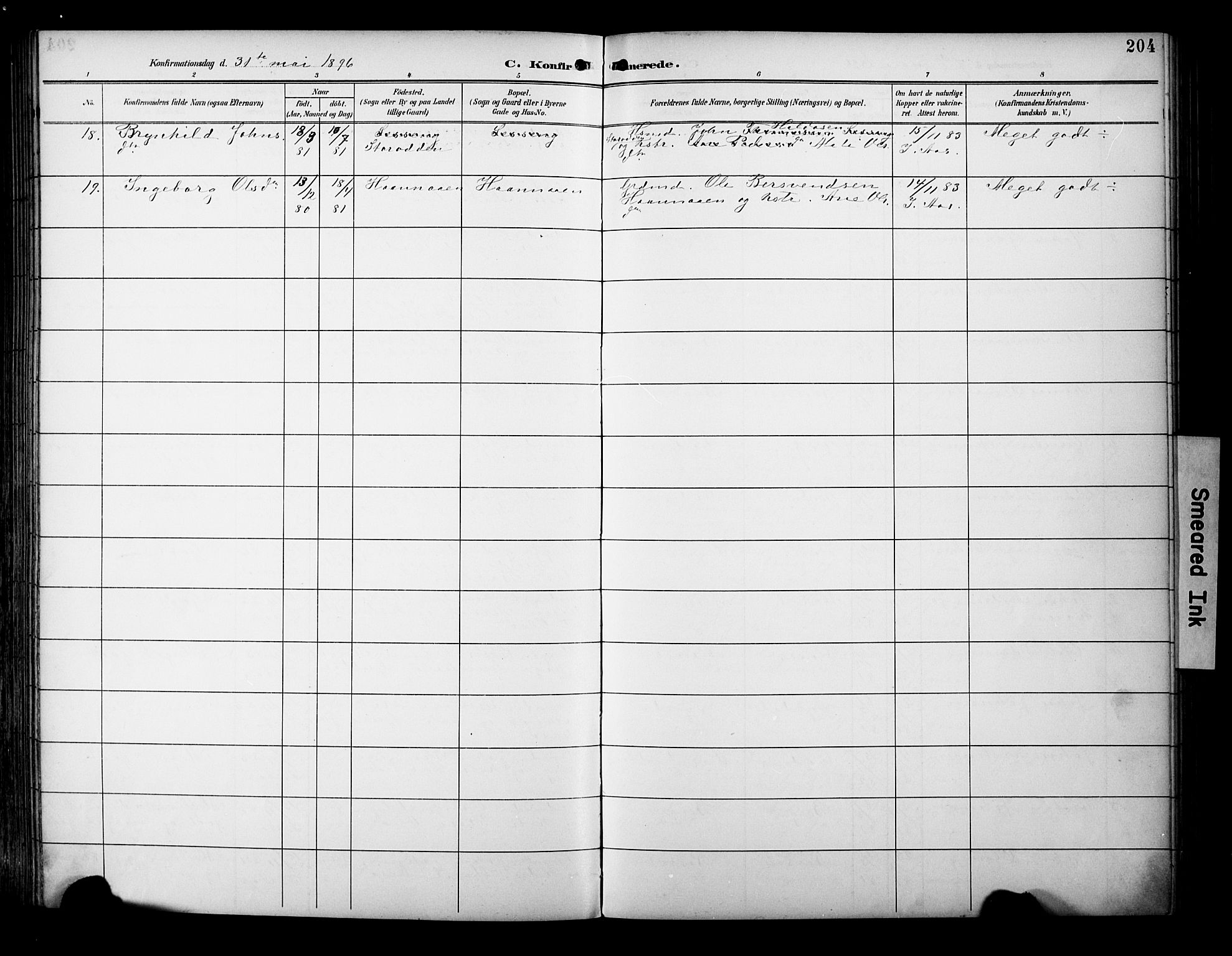 Ministerialprotokoller, klokkerbøker og fødselsregistre - Sør-Trøndelag, AV/SAT-A-1456/695/L1149: Ministerialbok nr. 695A09, 1891-1902, s. 204