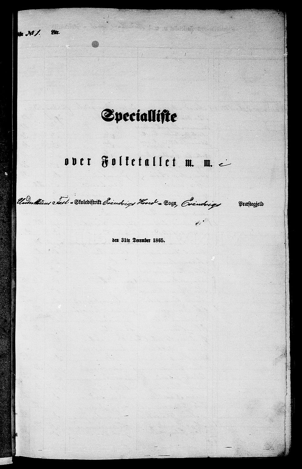 RA, Folketelling 1865 for 1411P Eivindvik prestegjeld, 1865, s. 16